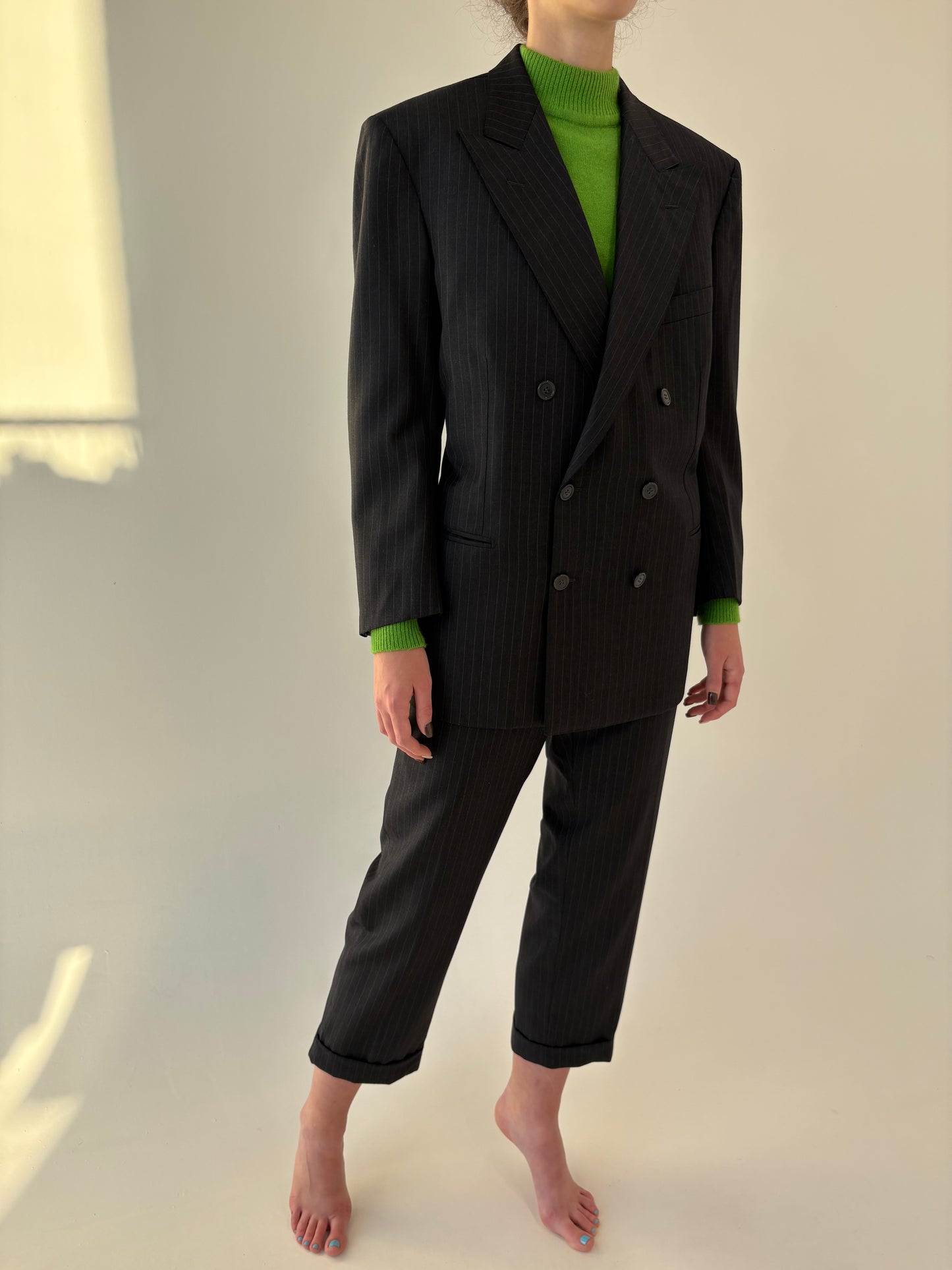 Costum ultra luxury din stofă Scabal couture italian Alta Moda