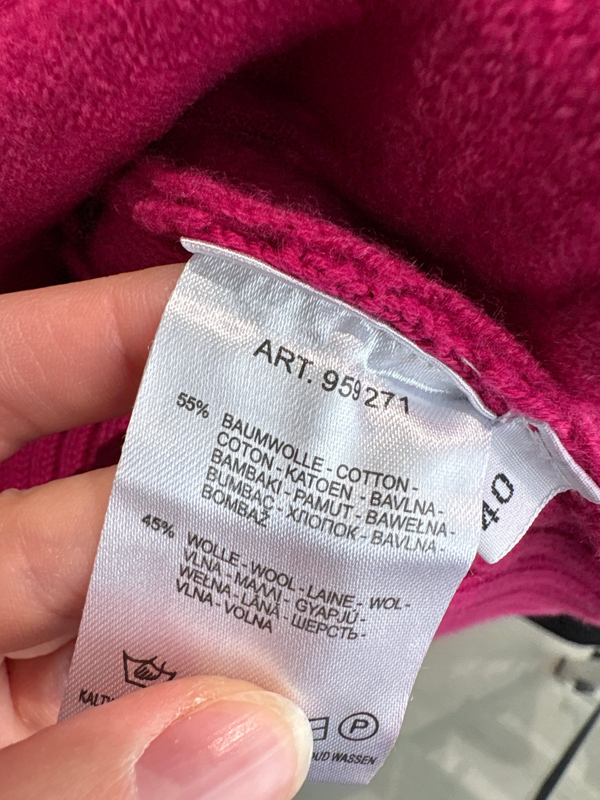 Sacou italian fucsia din boiled wool și bumbac în croi cambrat