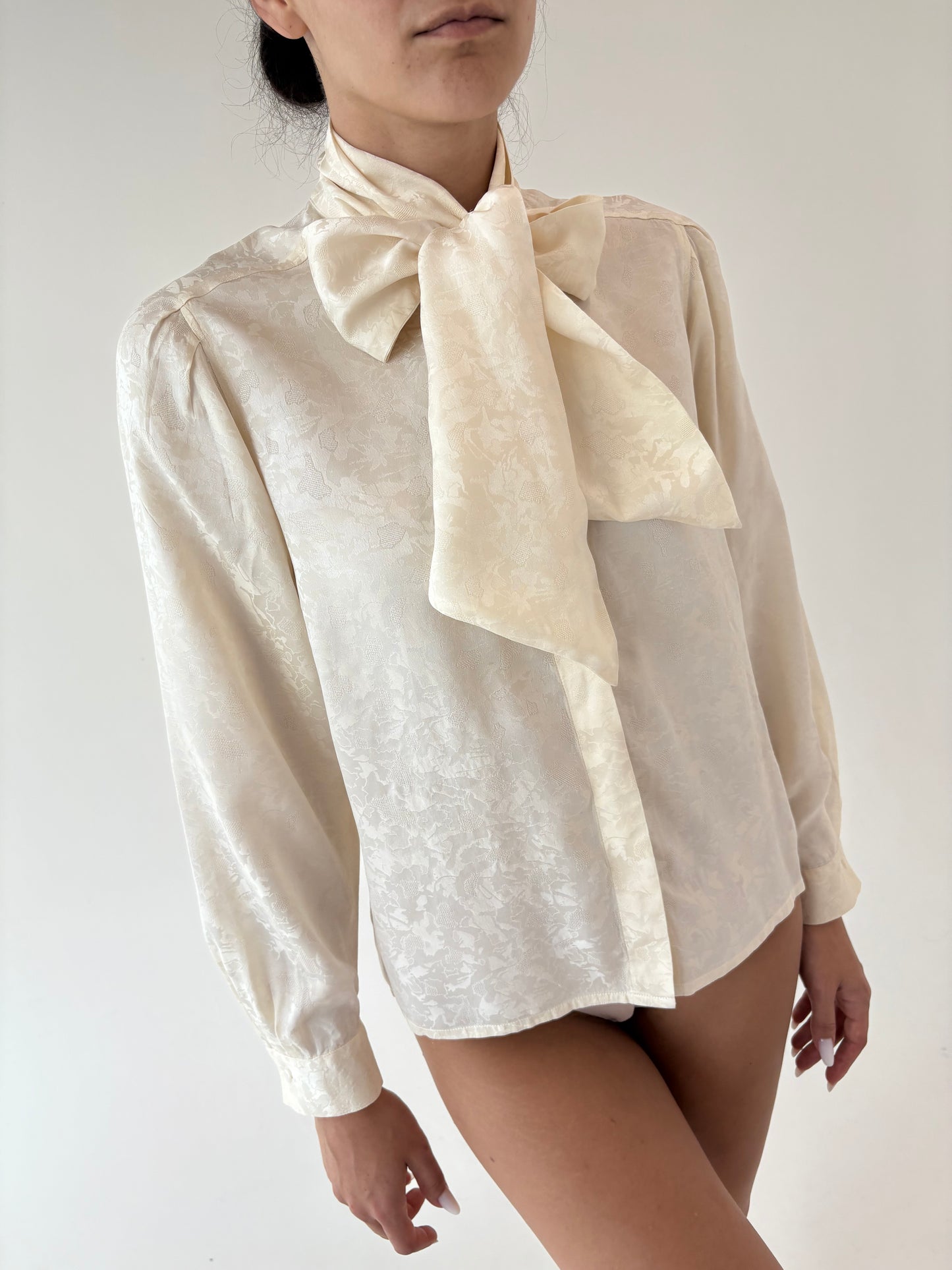 Cămașa vintage luxury din jacquard de mătase naturală superb