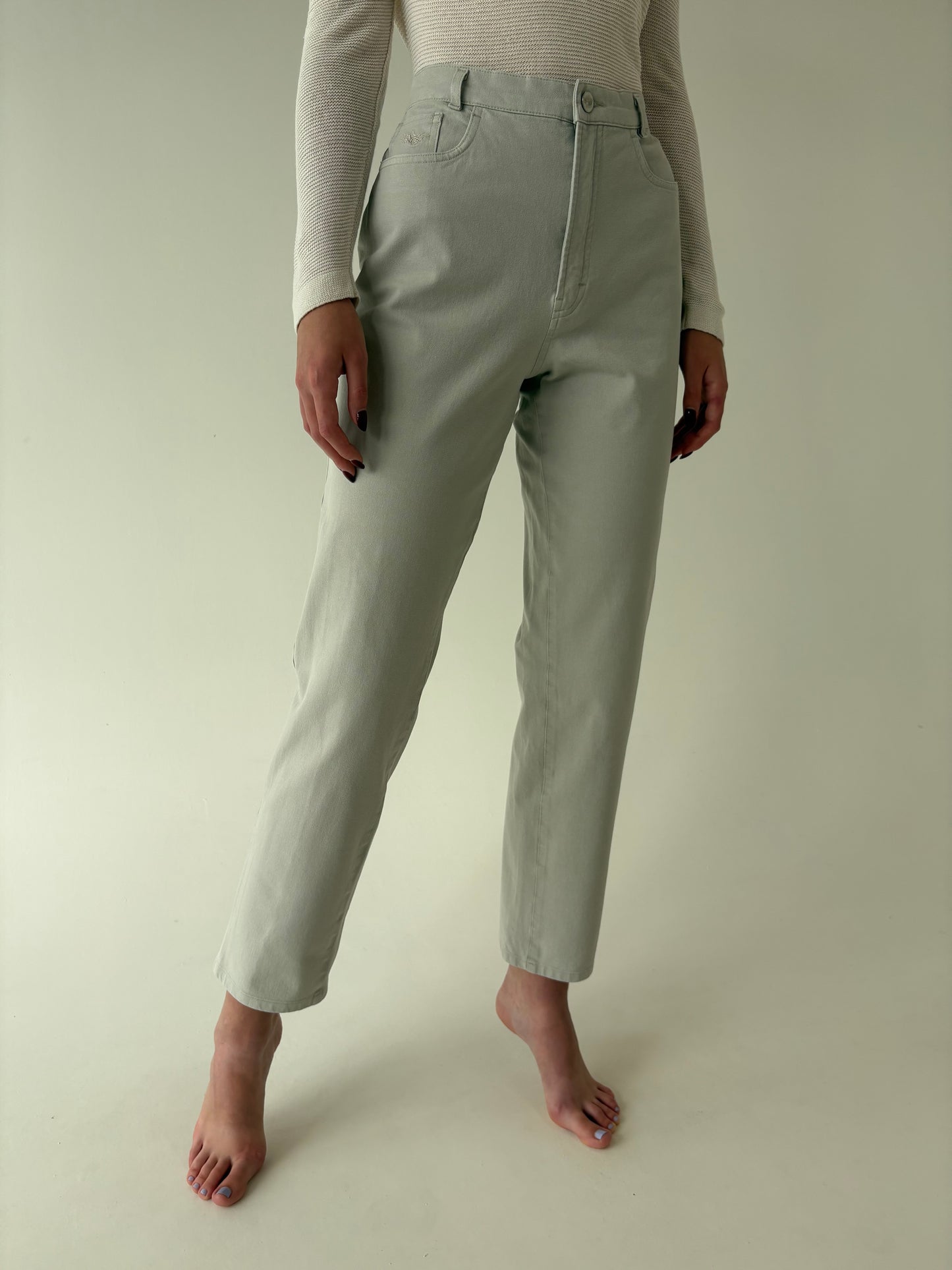 Jeans vintage premium off white ultra confort modelator mom fit