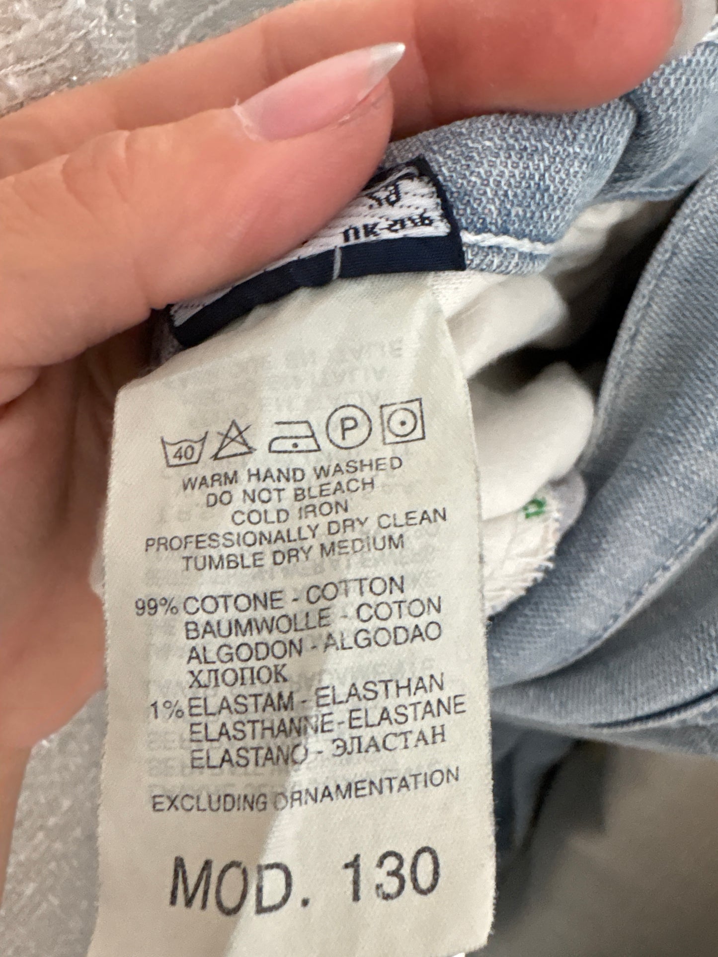 Jeans luxury Trussardi bootcut light wash modelator