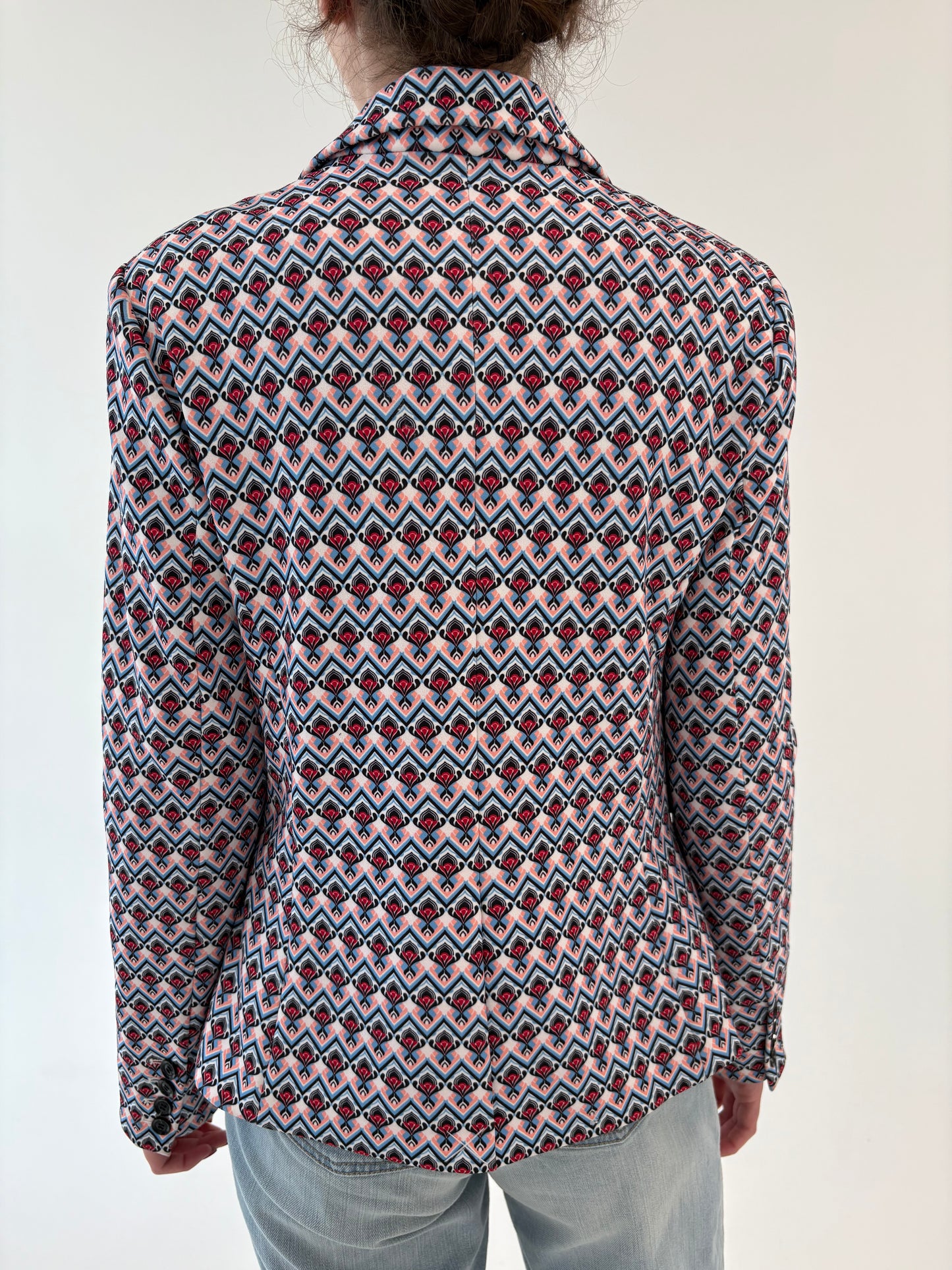 Sacou ușor cambrat tall premium confort Silvian Heach cu print