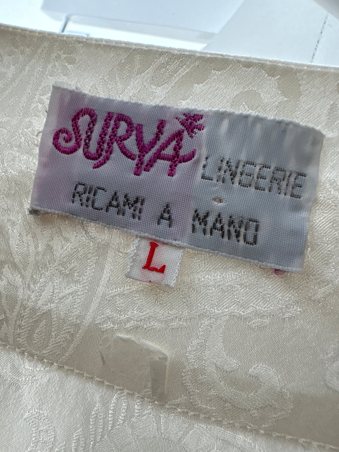 Halat ivoire luxury din mătase naturala cu broderie manuală