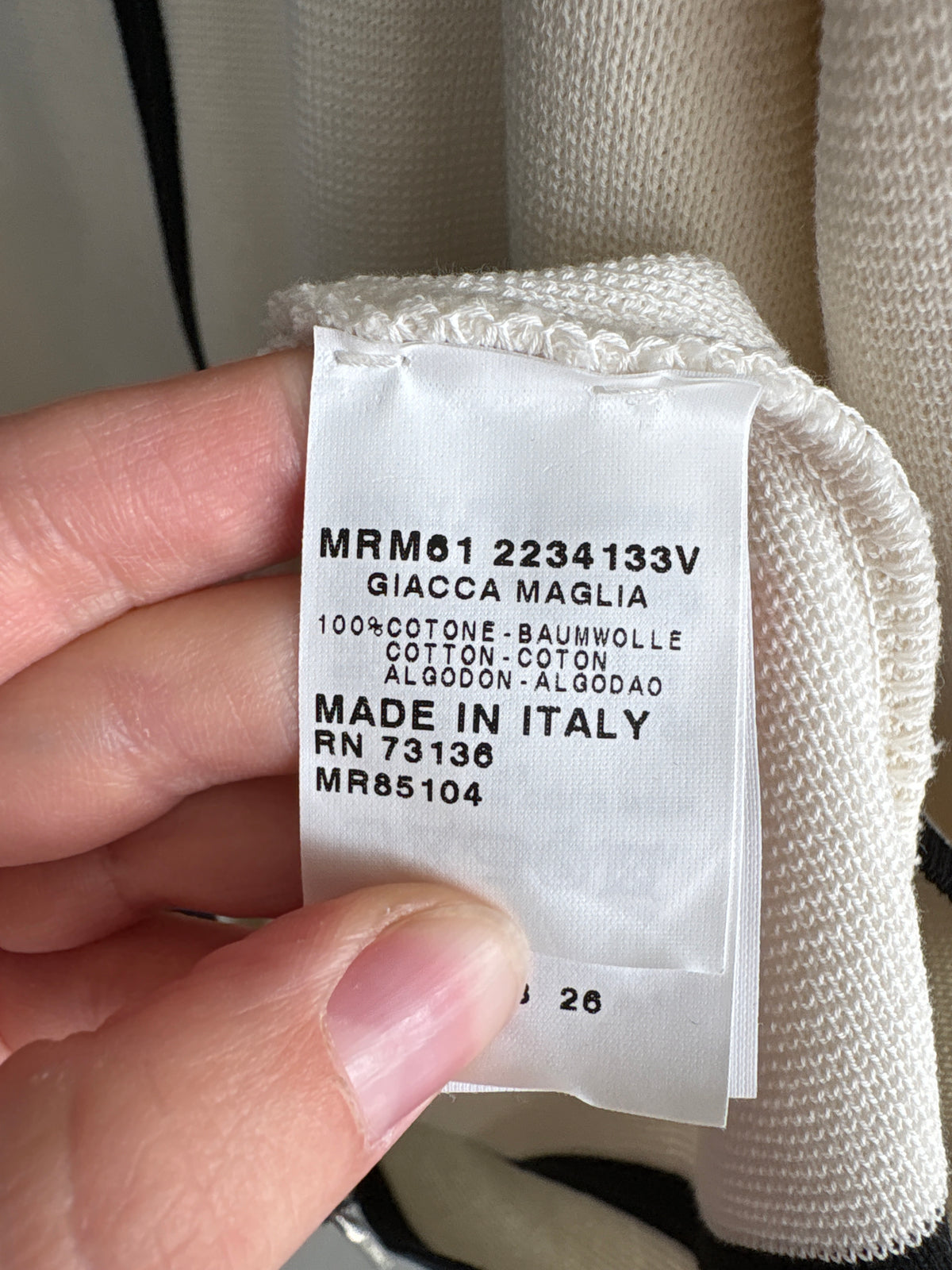 Jacheta luxury Marina Rinaldi în croi minimalist actual din bumbac Filo di Scozia
