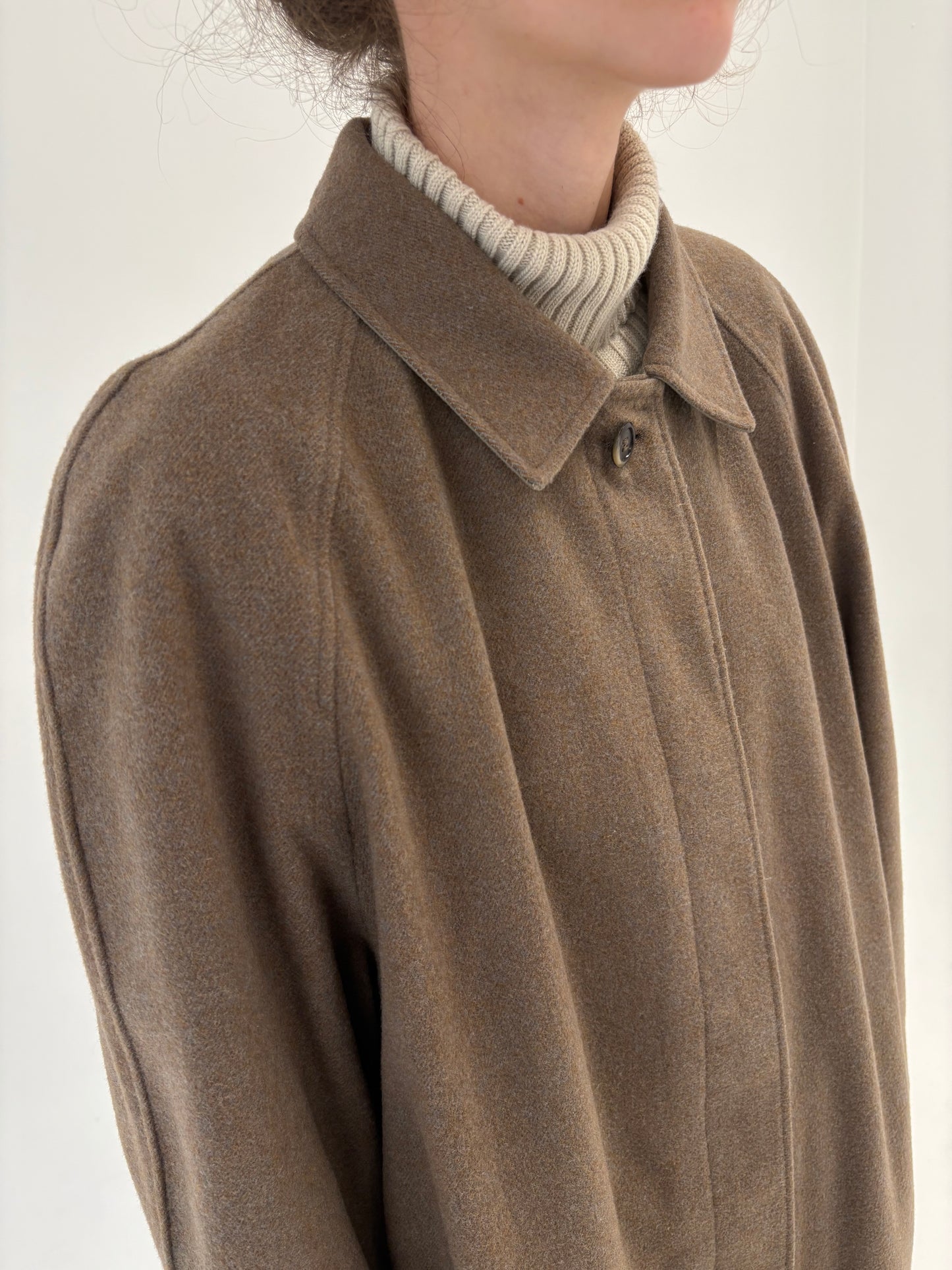 Trench vintage gros cu interior din stofă de lana