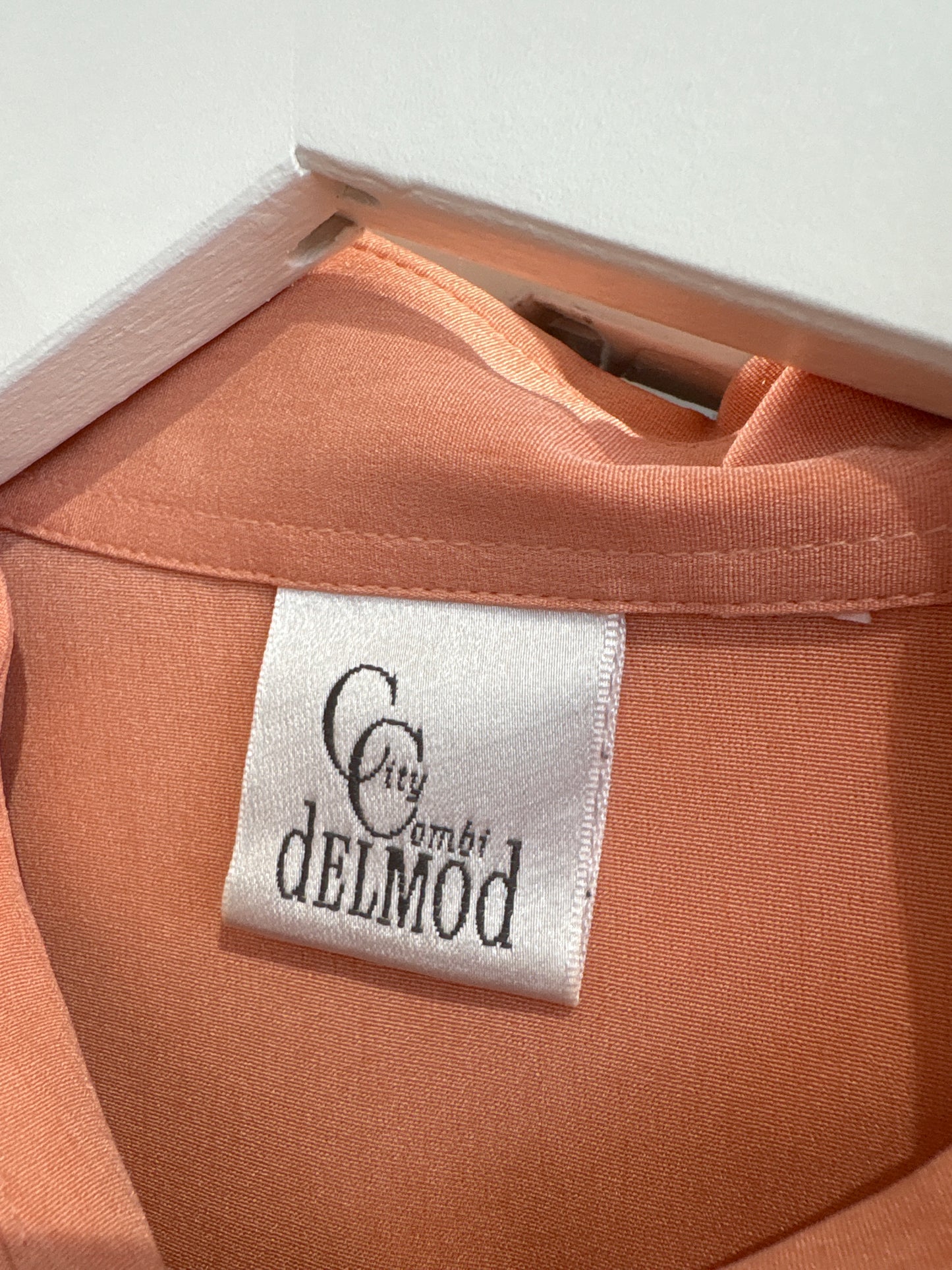 Cămașa vintage premium Delmod salmon orange