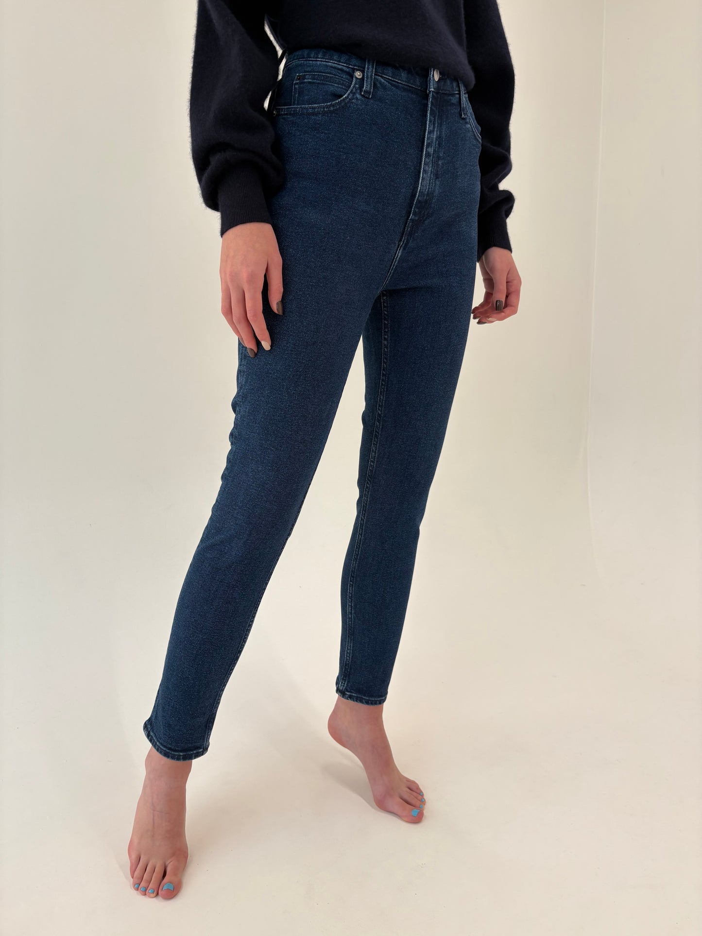 Jeans tall Calvin Klein modelator clasic wash cu talie ultra înaltă