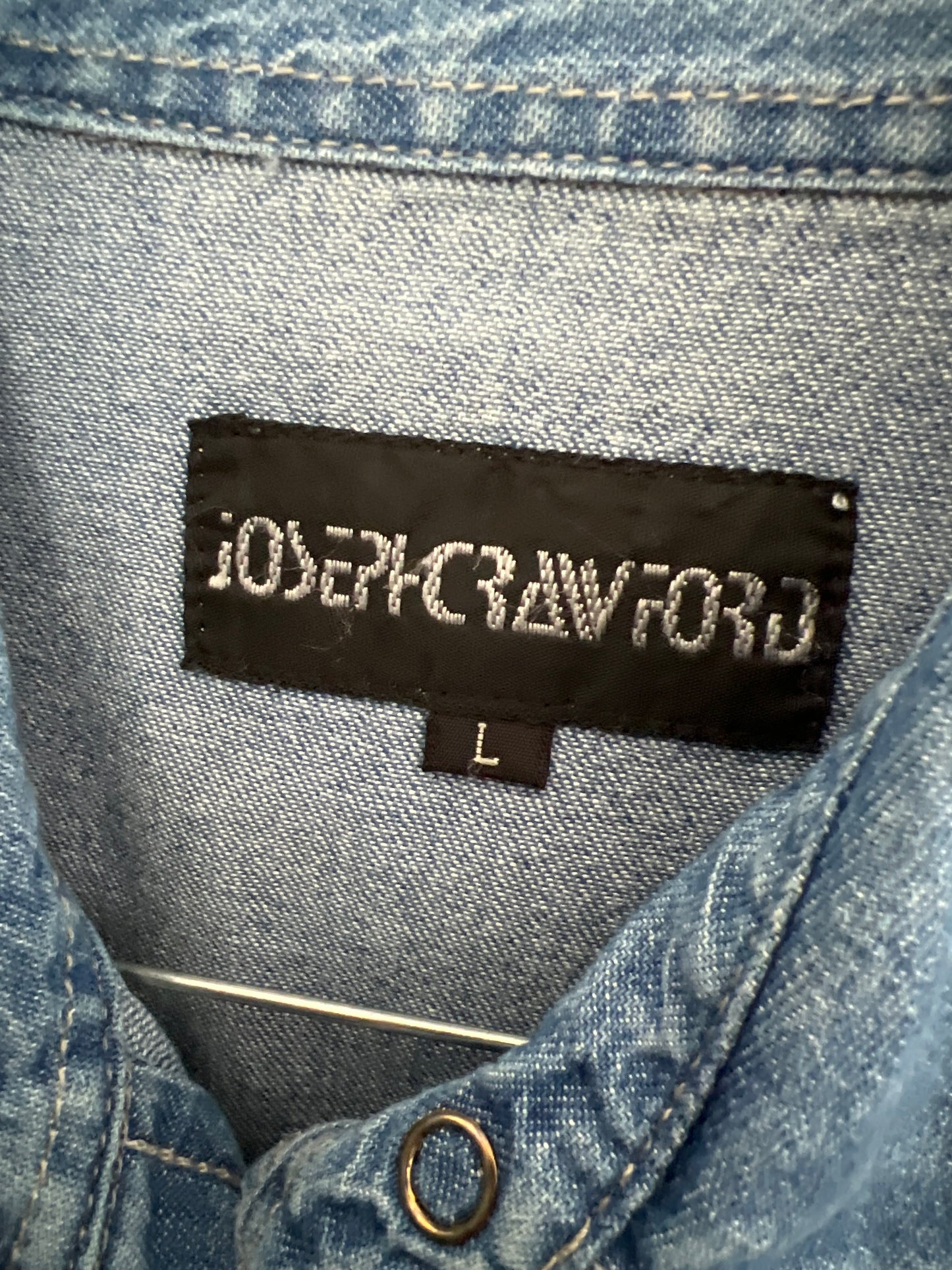 Cămașa vintage din jeans moale ușor cambrata