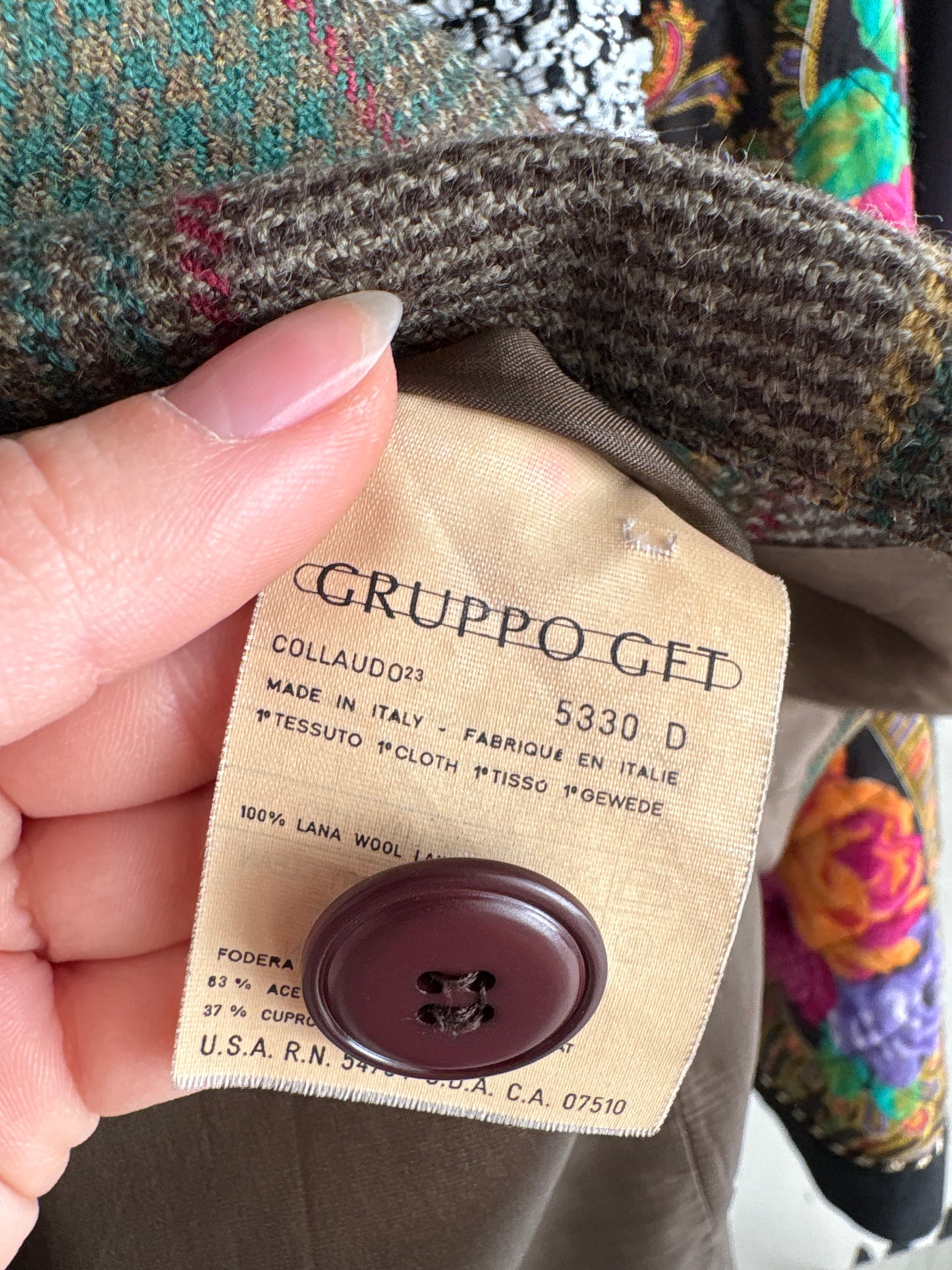 Sacou Dior vintage petite în carouri din lana cu buzunare aplicate