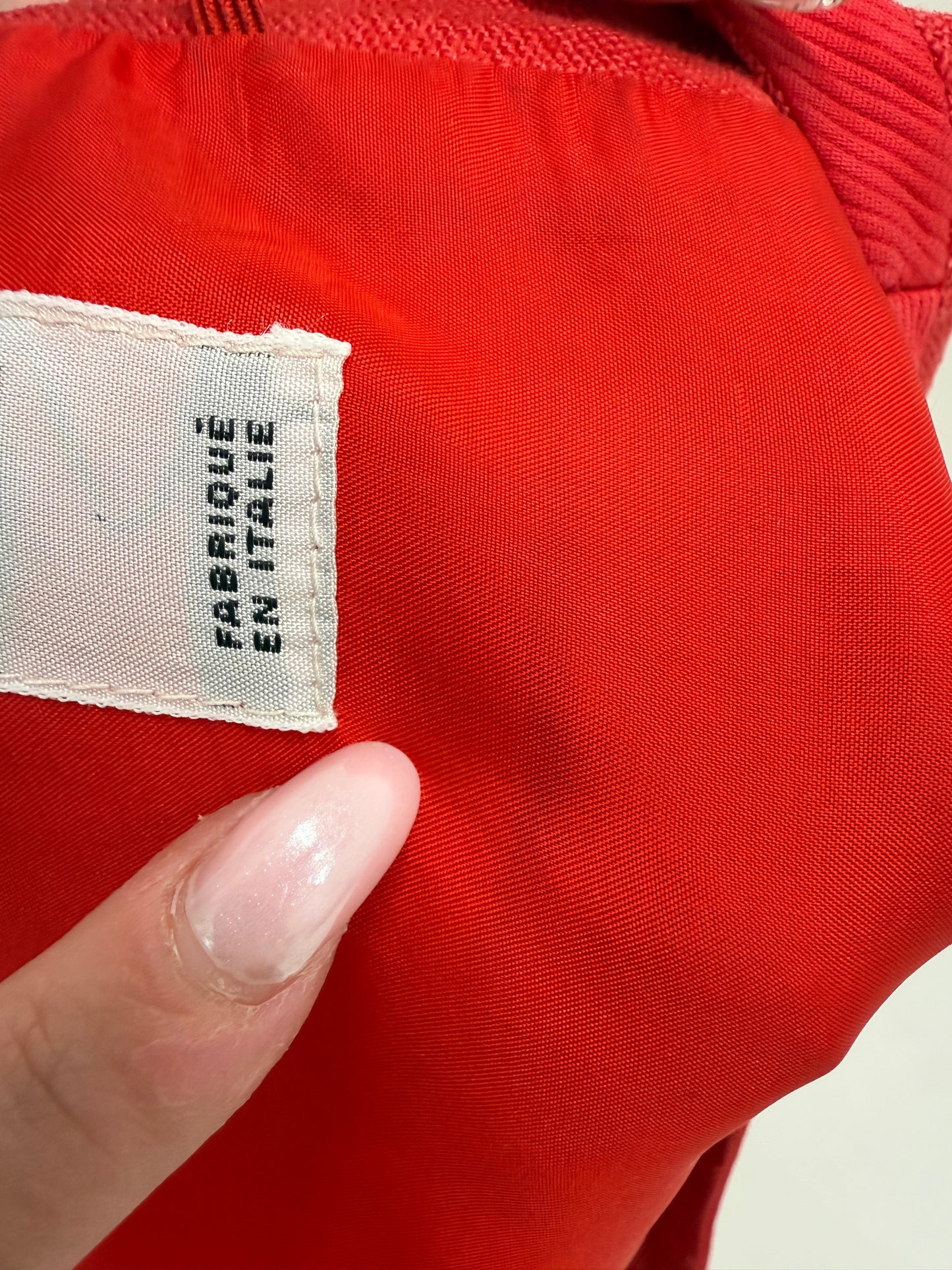 Sacou Valentino vintage din pânză structurată de in cherry red