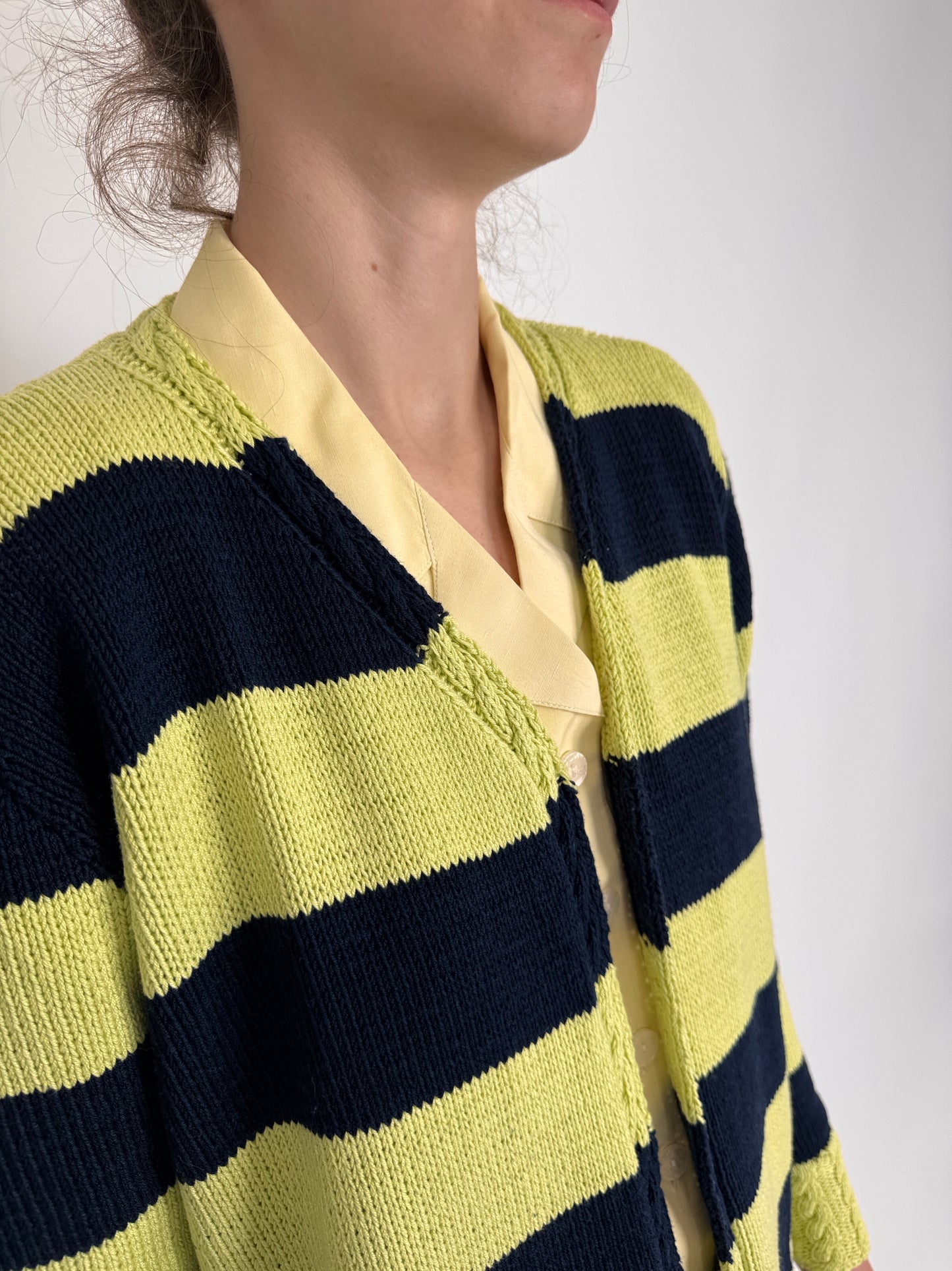 Cardigan vintage premium cu influențe Navy