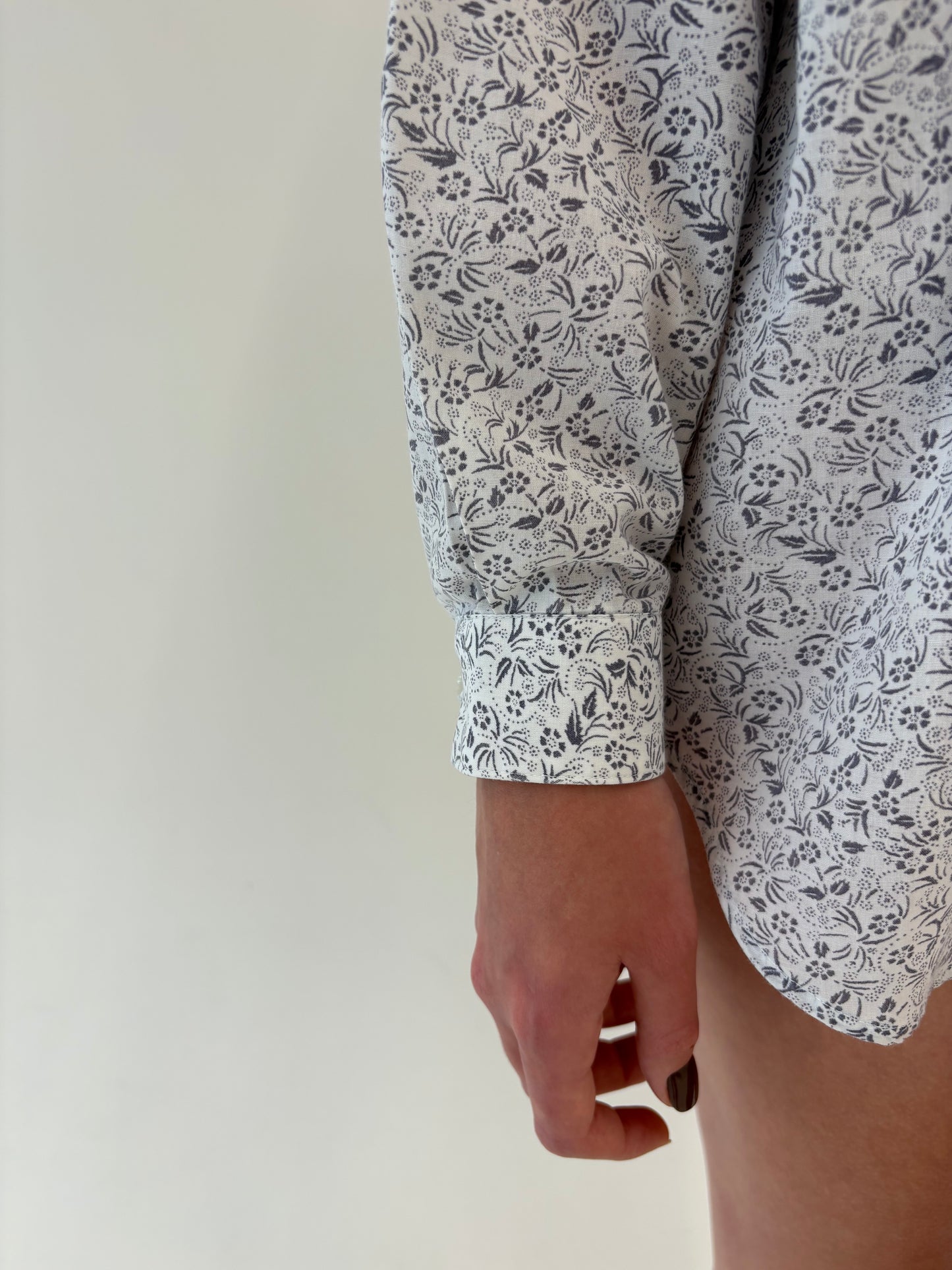 Cămașa premium italiană cu print organic din poplin plin de bumbac