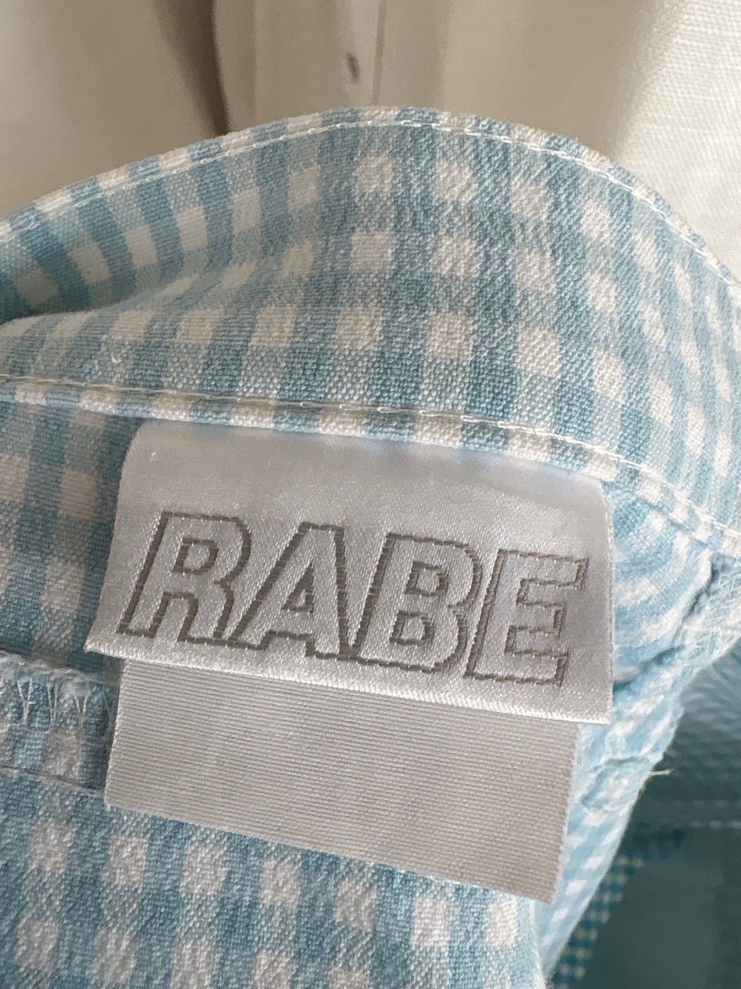 Pantaloni gingham baby blue cu alb din bumbac modelator ultra confort