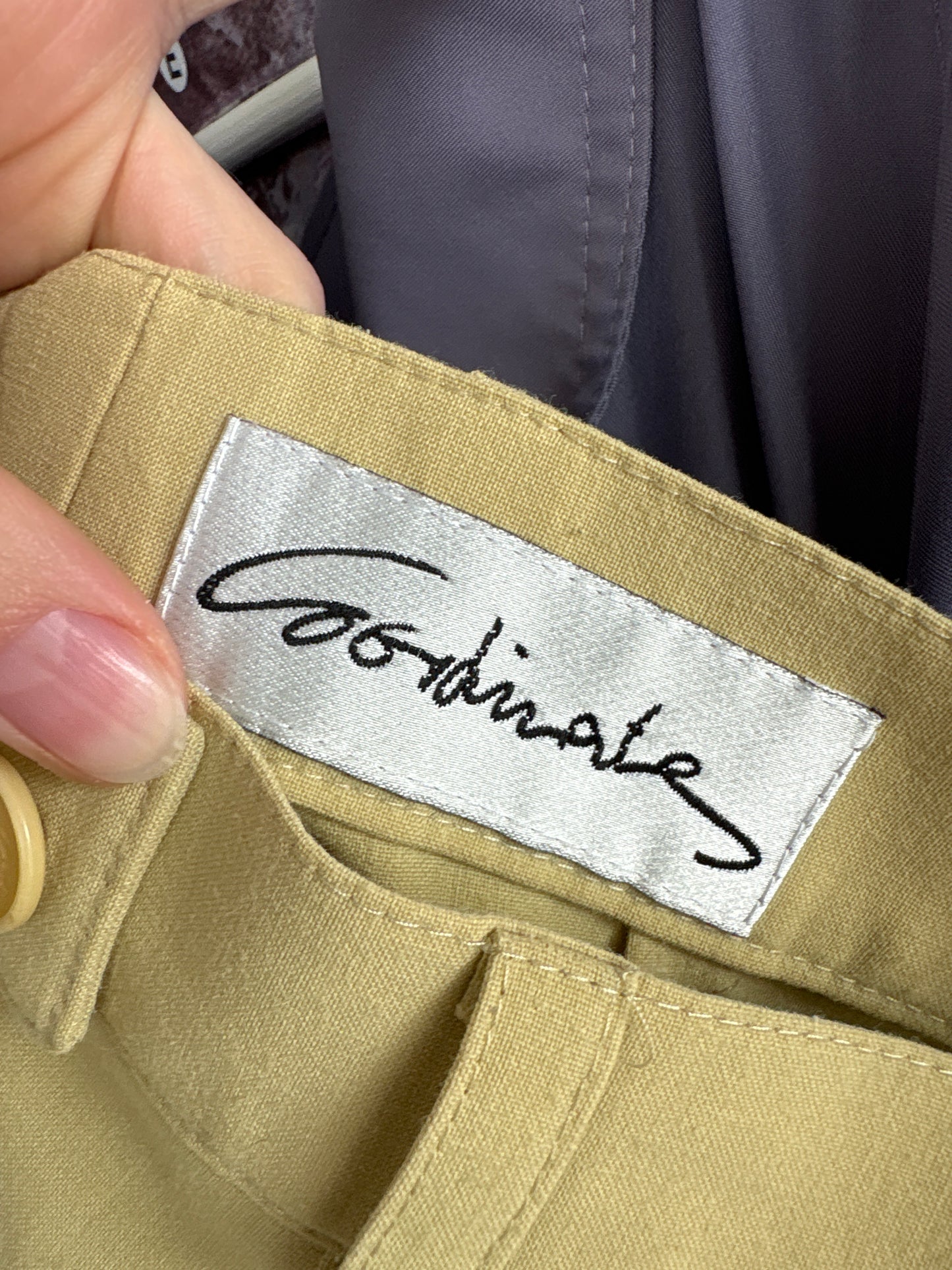 Pantaloni țigaretă muted chartreuse cu talie ultra înaltă tall