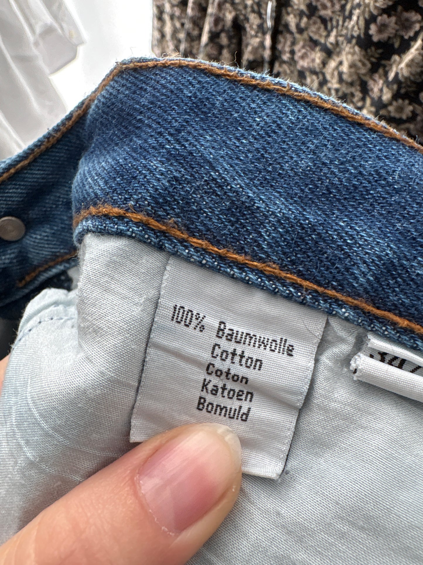 Jeans vintage darker wash cu talie înaltă straight leg