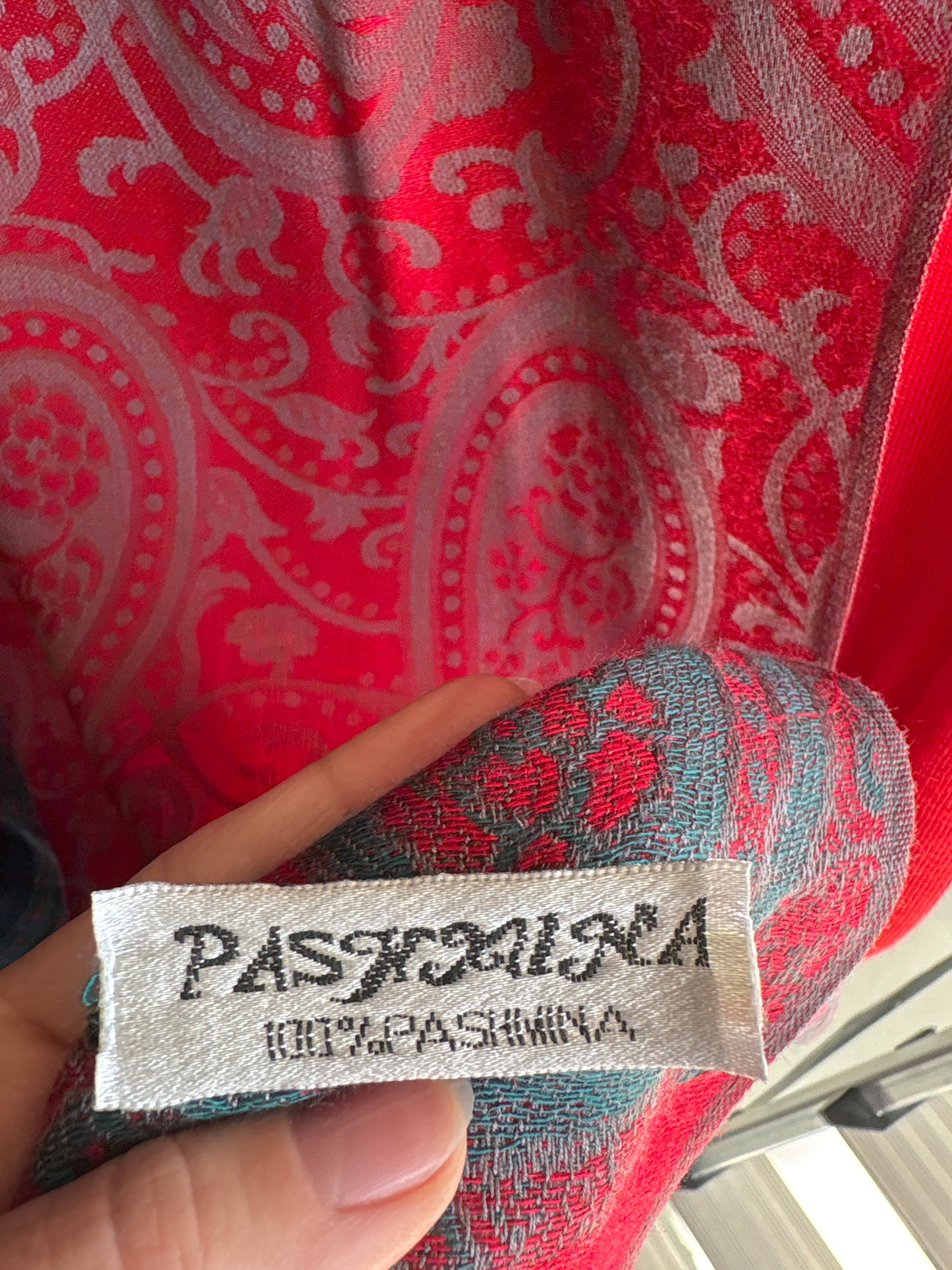 Sal XXL din țesătură jacquard cu motive paisley