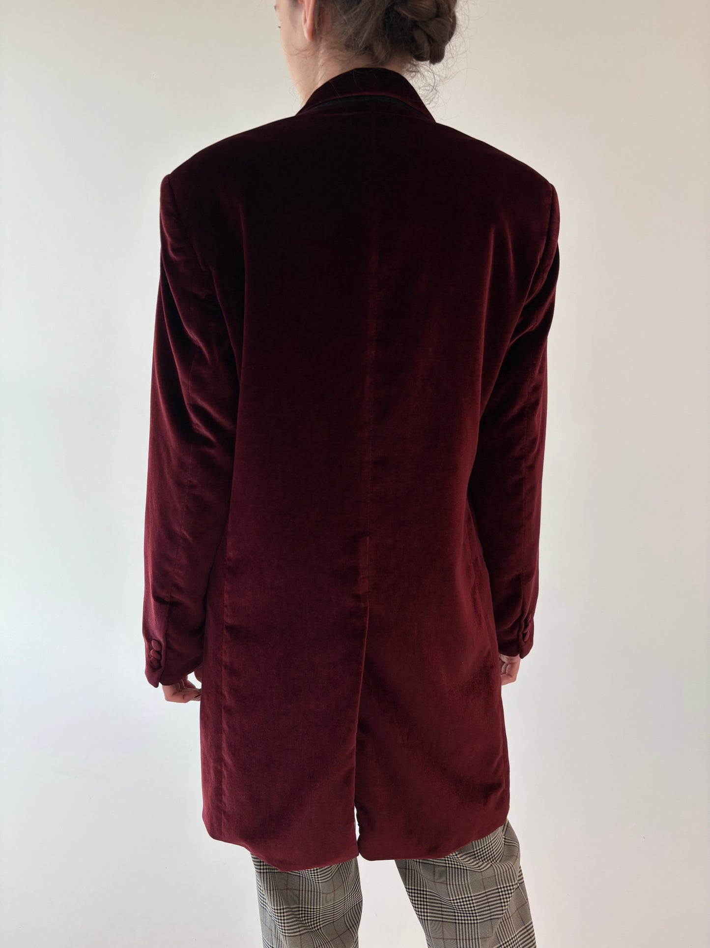 Pardesiu din catifea premium burgundy tall