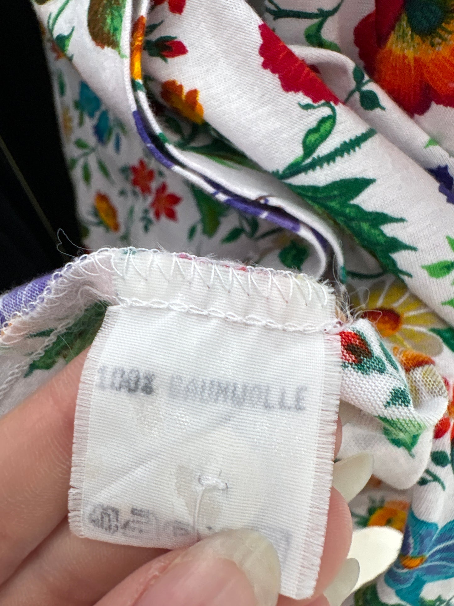 Corsaj premium din bumbac cu print floral superb și mâneci ușor bufante