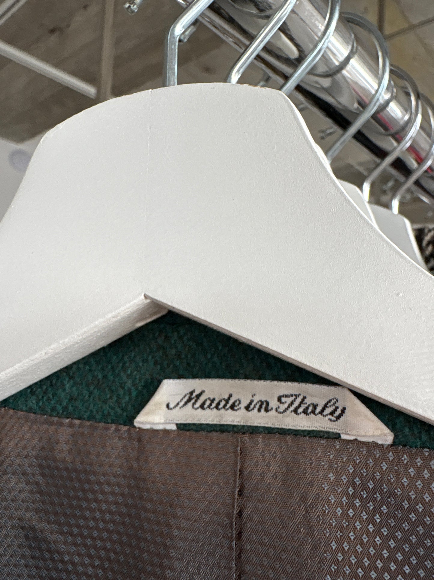 Sacou italian vintage din tweed de lana cu aplicații manuale aurii