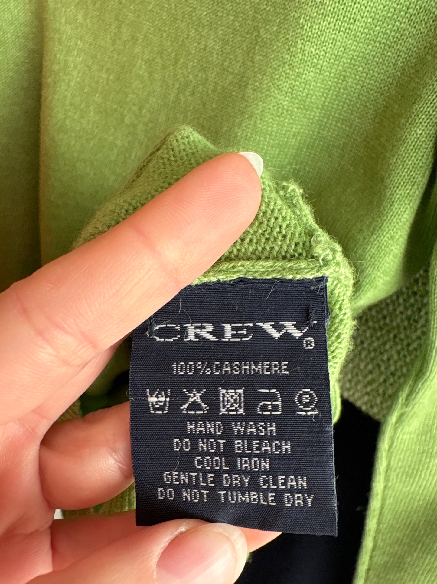 Maleta subțire verde crud din cașmir