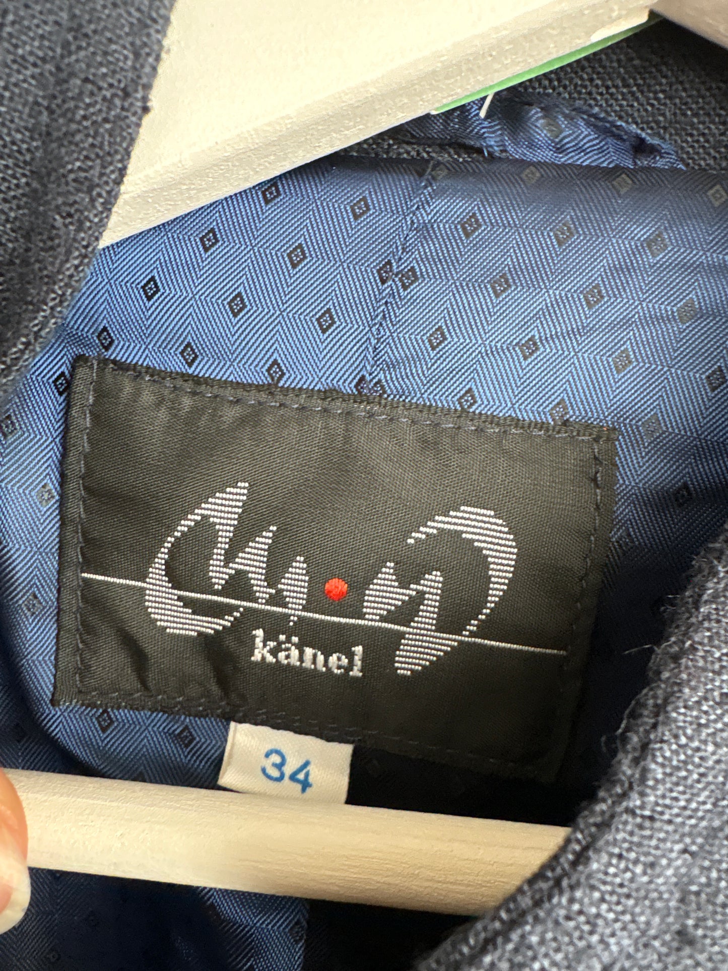 Jacheta vintage din stofă de in și vascoza jeans blue nouă cu etichetă