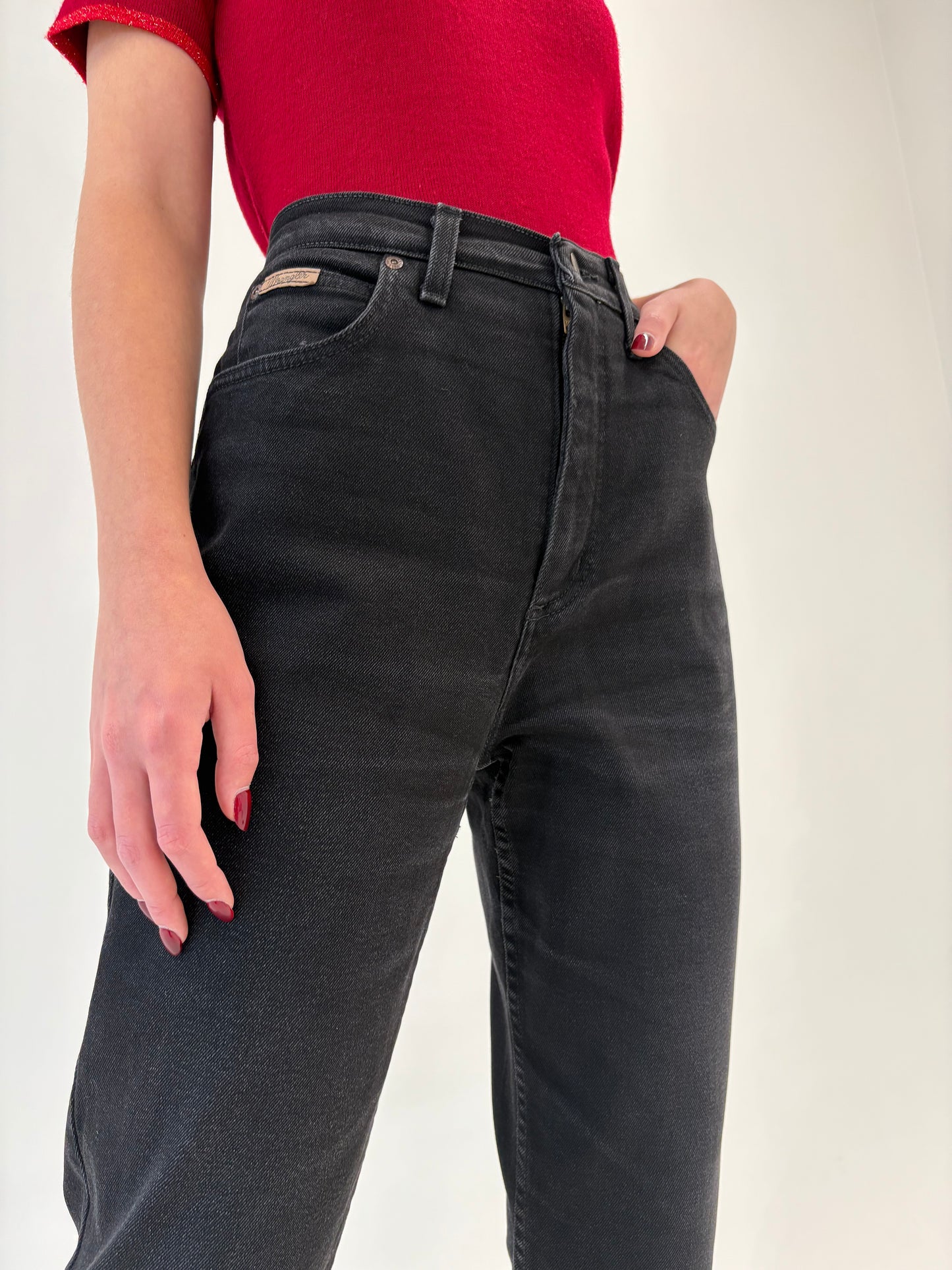 Jeans vintage premium modelator cu talie ultra înaltă mom fit