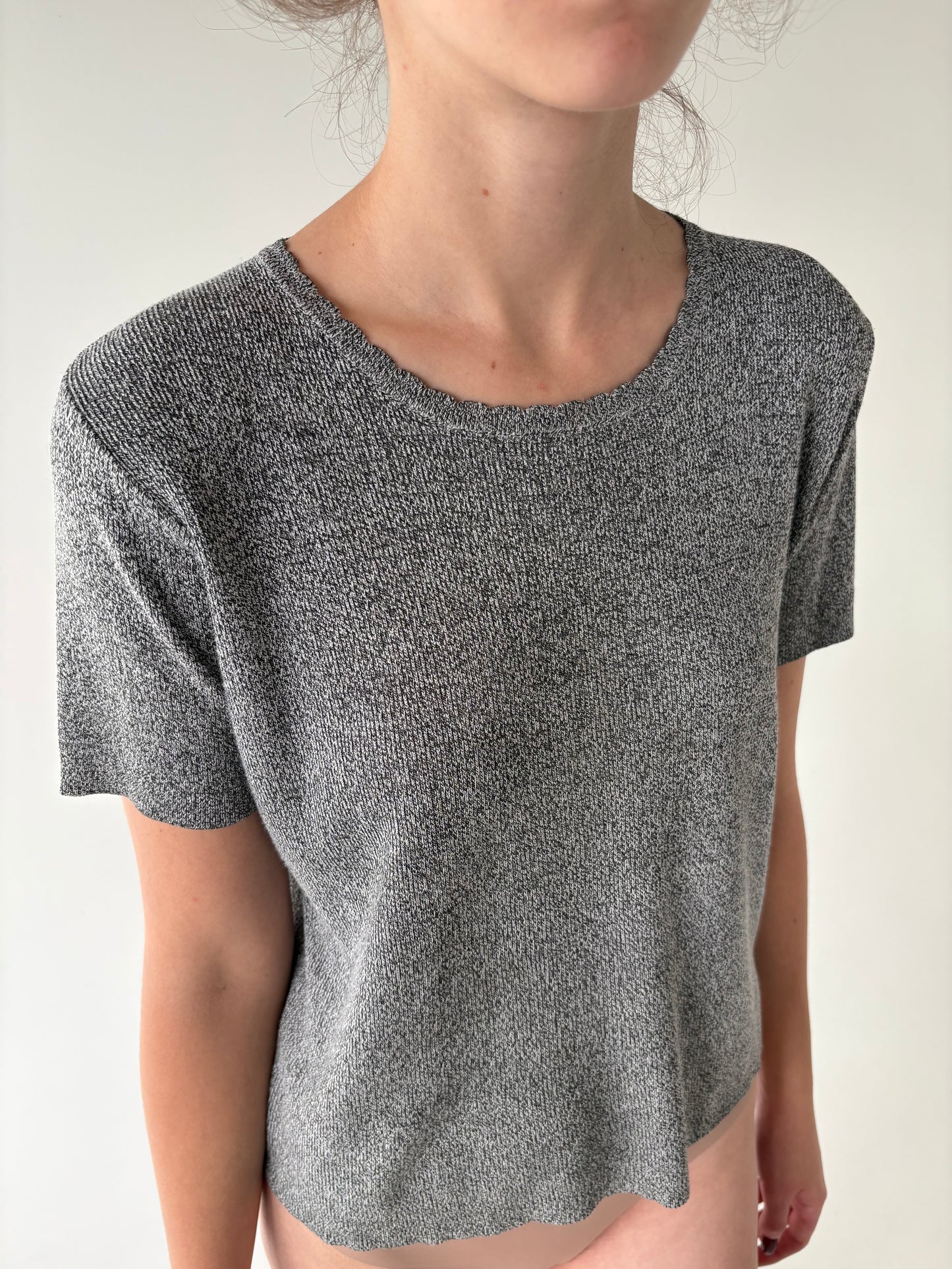 Top din jerse din mix de lana extrafina