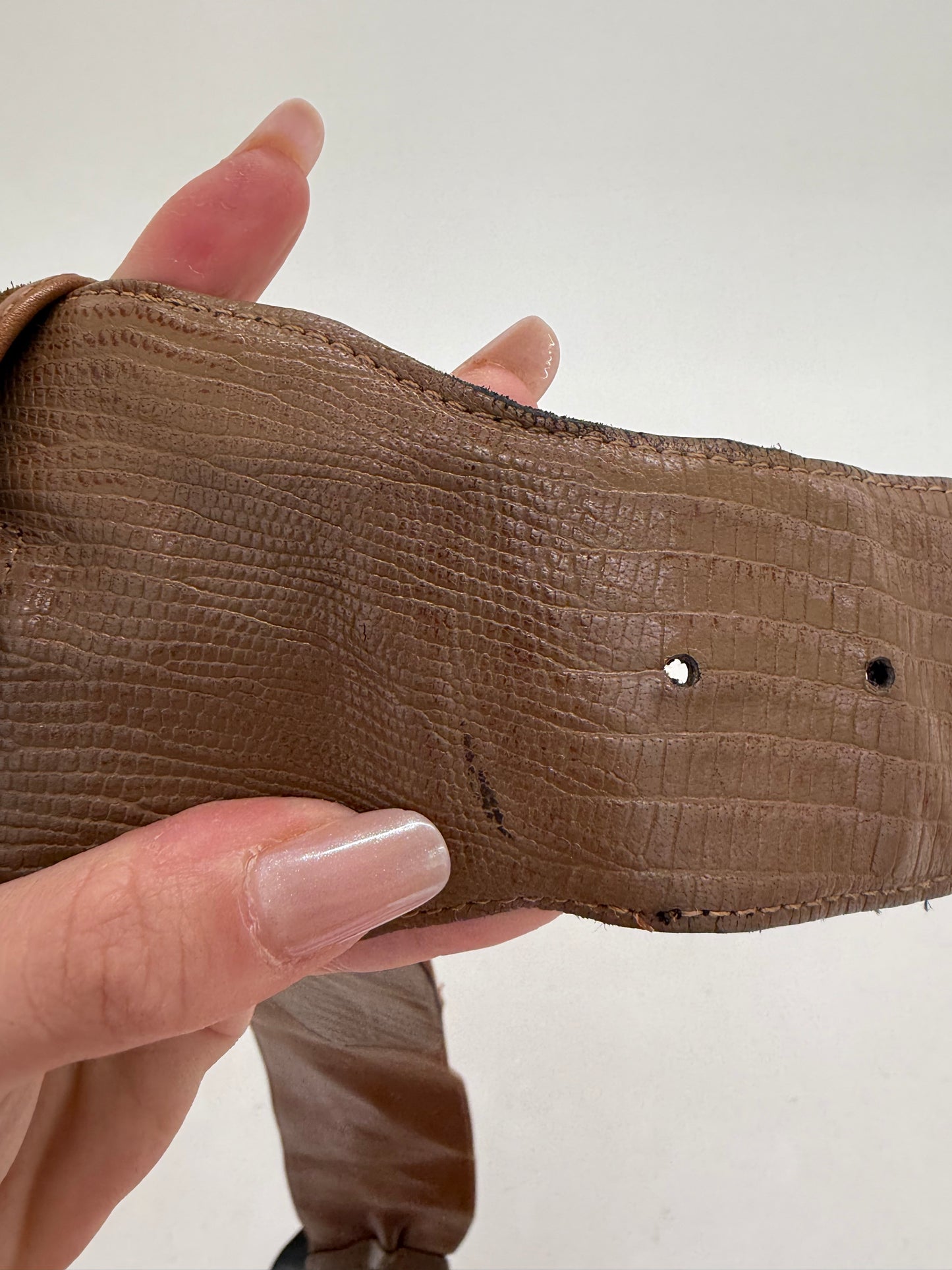 Centură vintage spectaculoasă din piele naturală