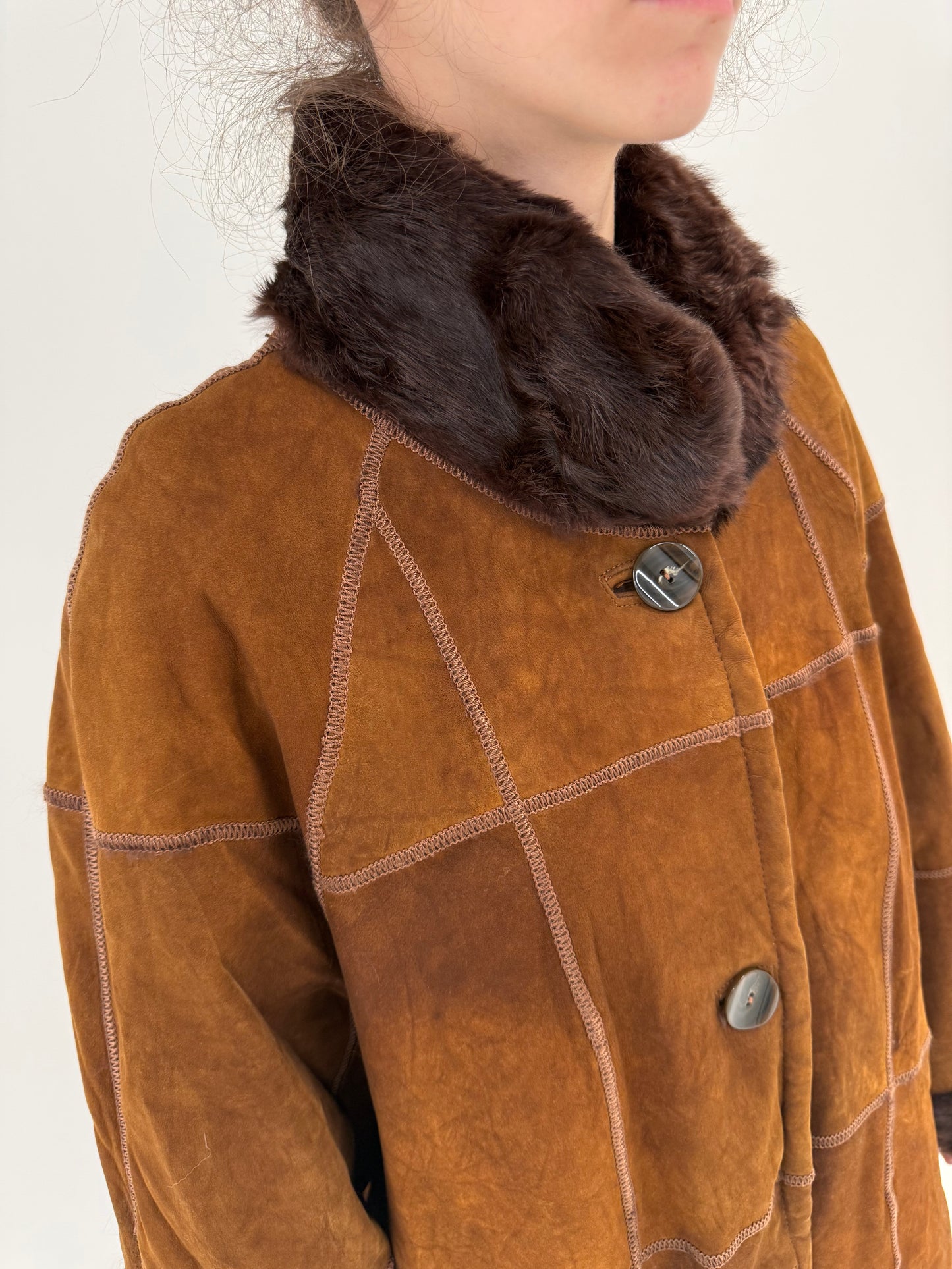 Blană naturală de iepure caramel foarte ușoară și călduroasă