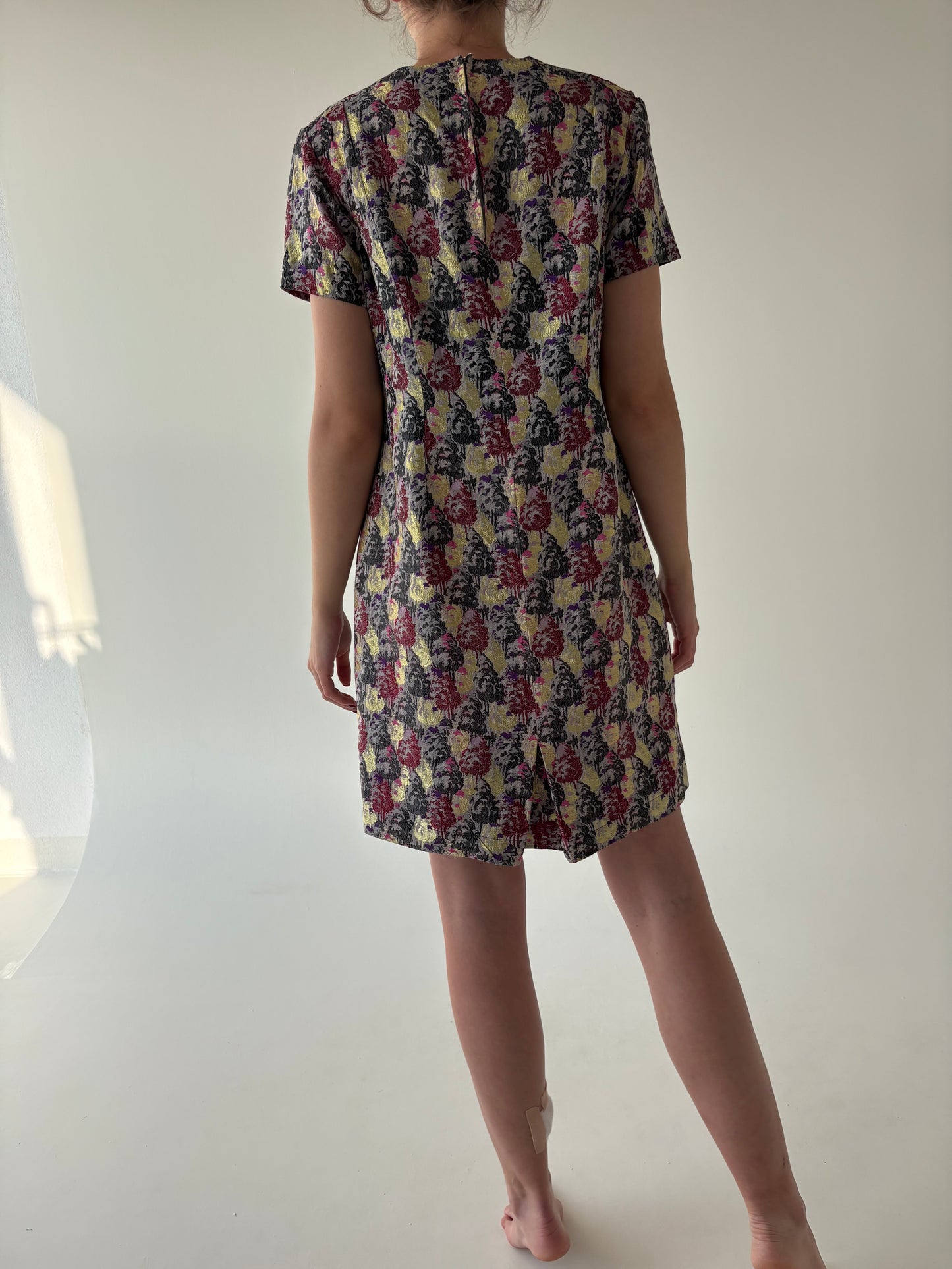 Set old vintage din anii 80 din jacquard moale de mătase naturală