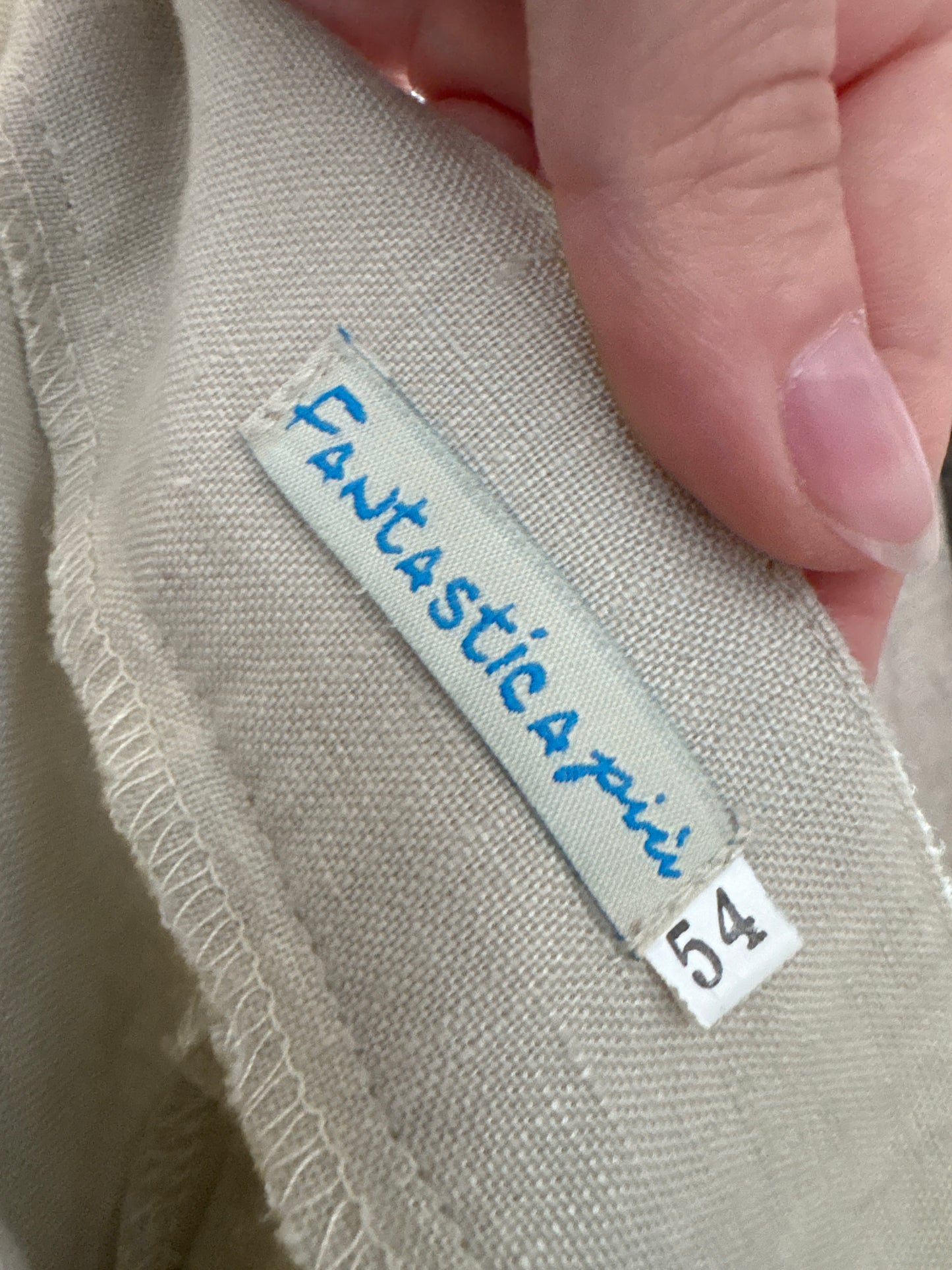 Pantaloni sand nude petite spre palazzo din in