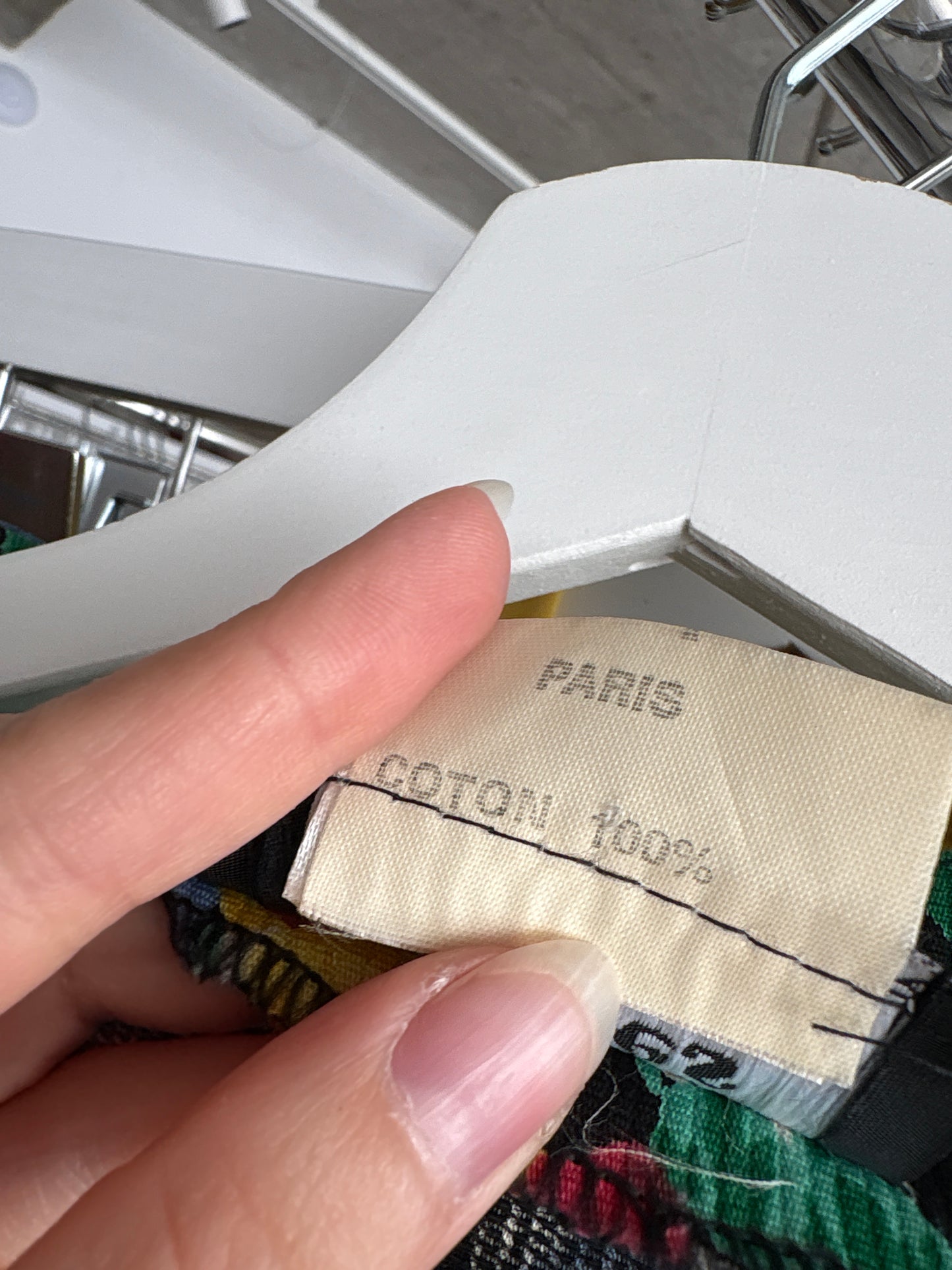 Top structurat de designer vintage francez din pânză de bumbac