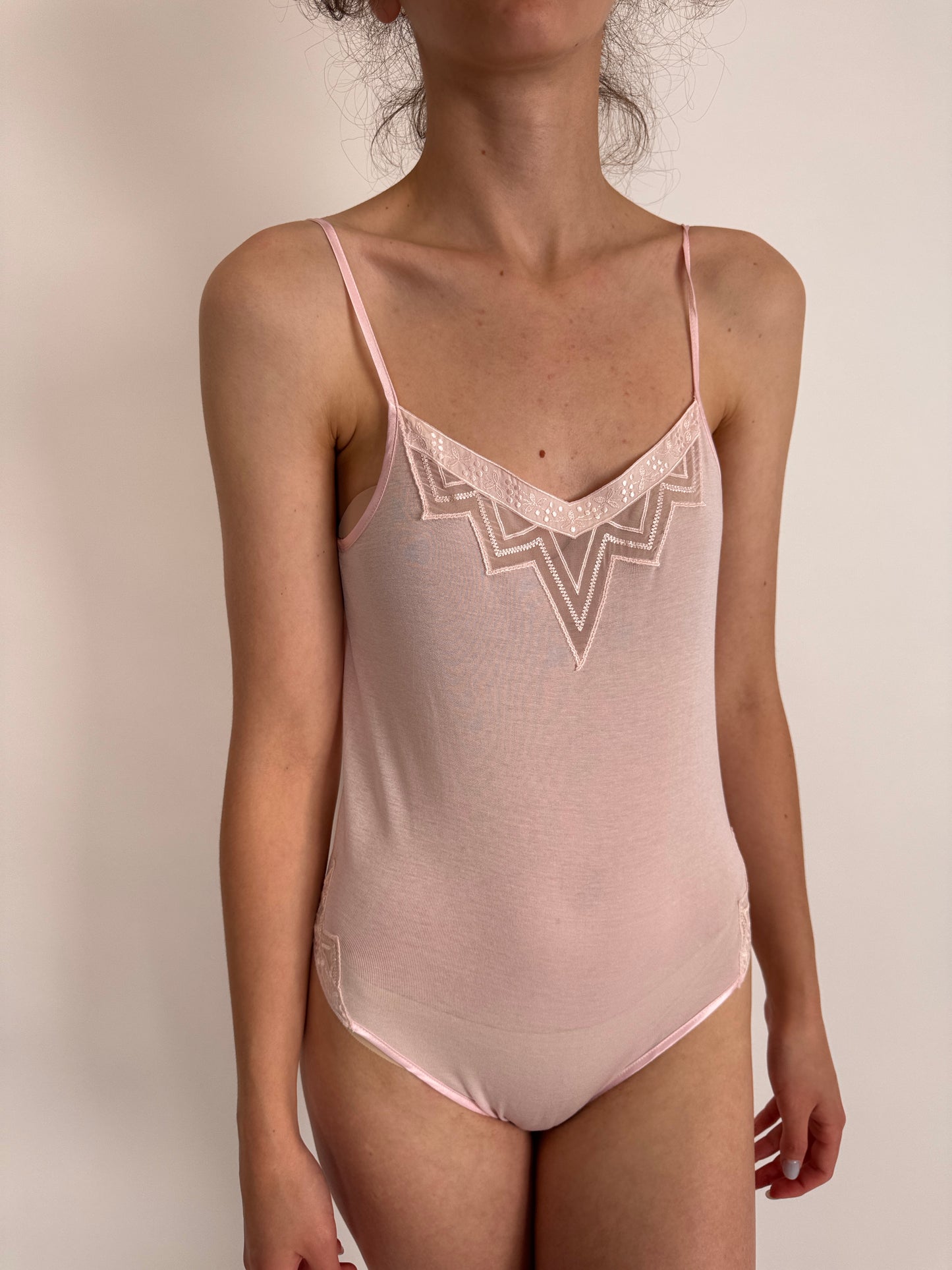 Body premium roz pudrat din bumbac