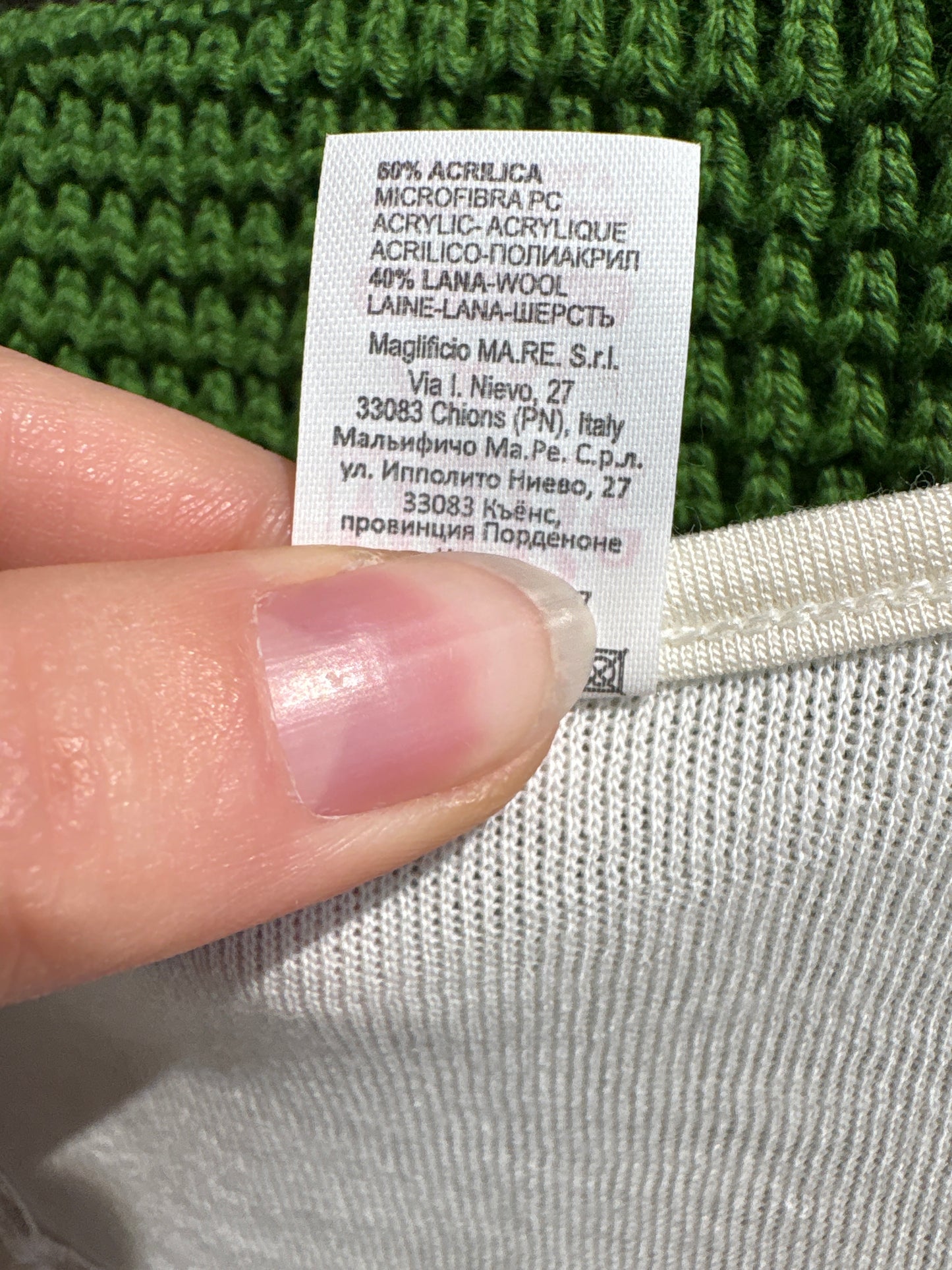 Maieu premium italian din lana extrafina irestringibila