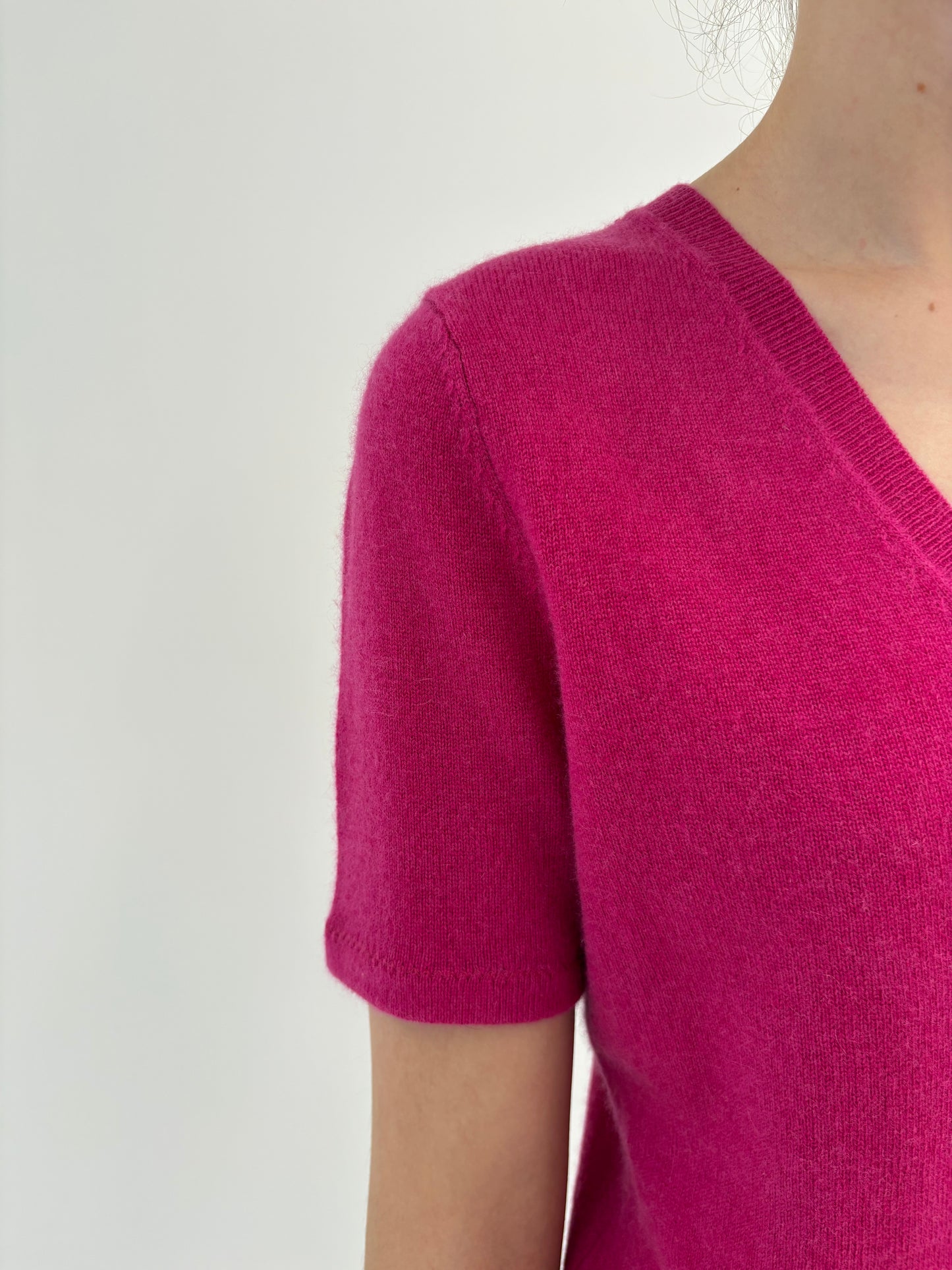 Top super premium din cașmir multiply fucsia Liu&Jo