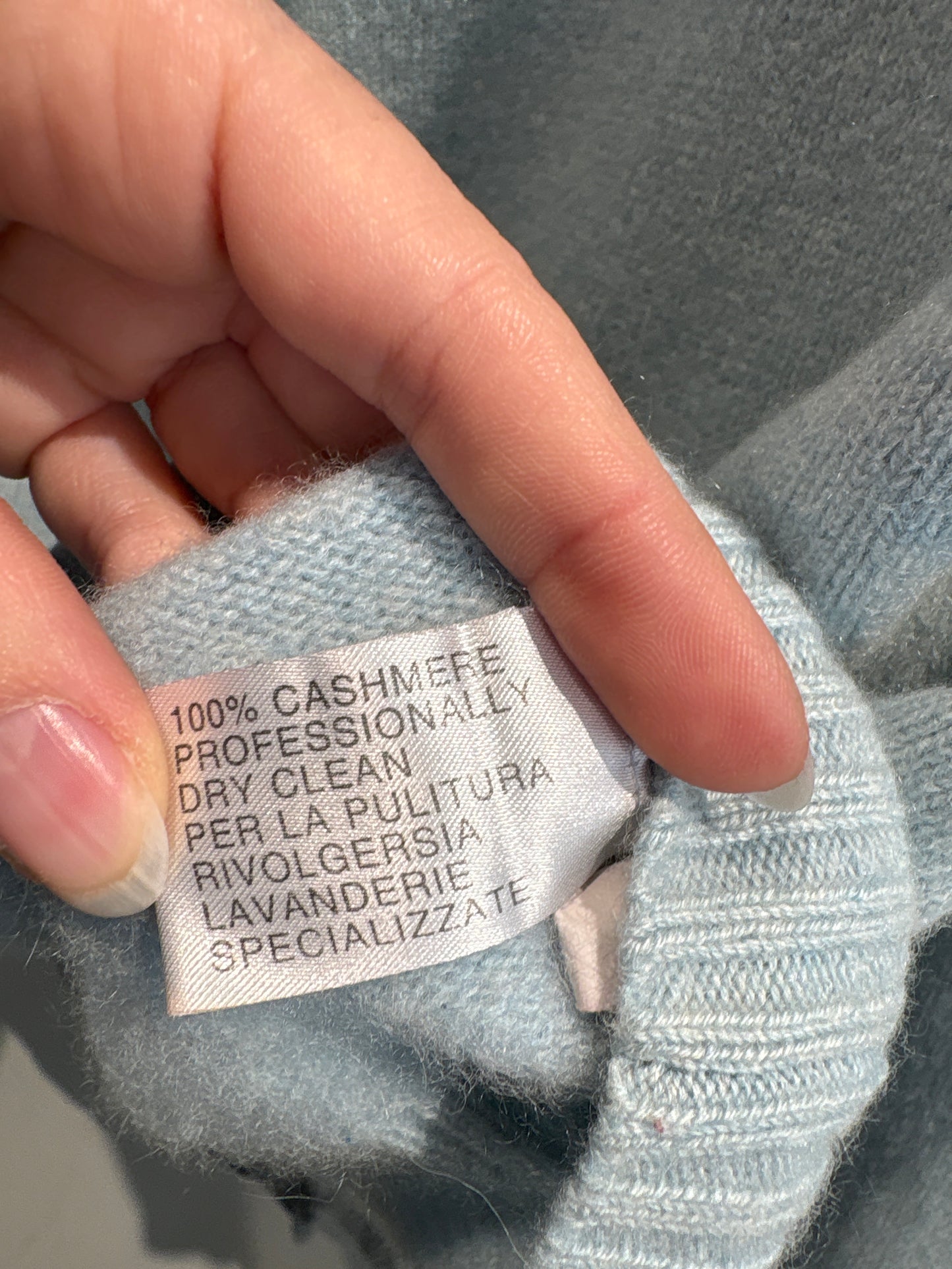 Jacheta din cașmir high end italian multiply baby blue cu influențe casual