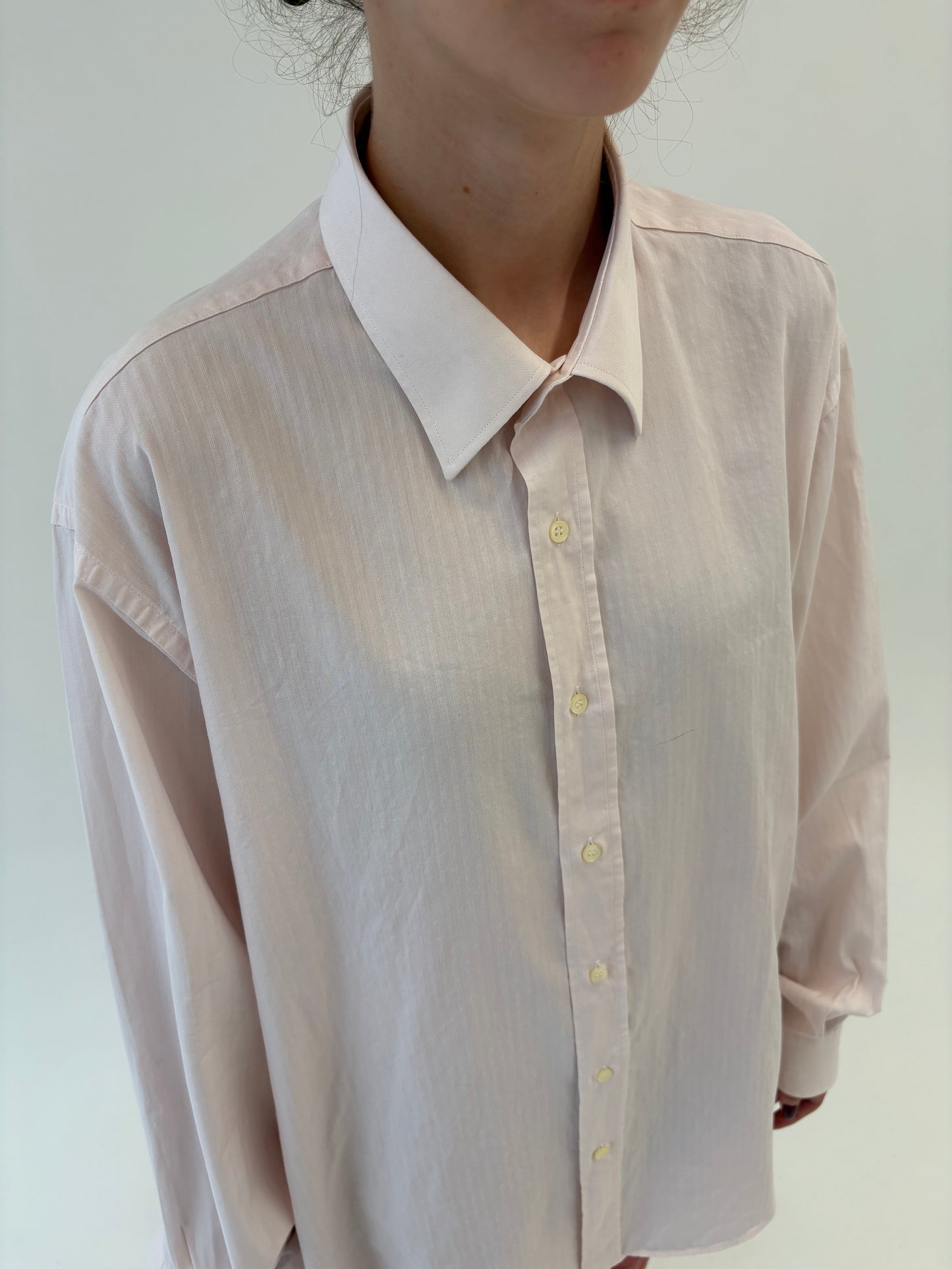 Cămașa luxury Feraud powder Pink din poplin texturat plin
