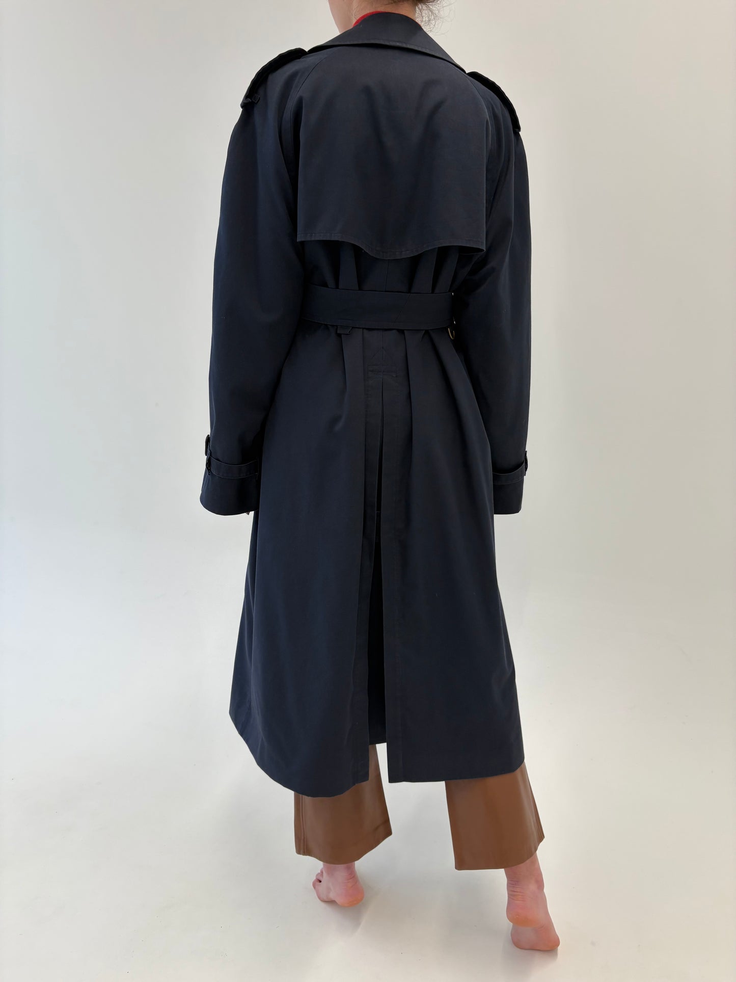 Trench vintage Burberry tall plus size cu talie reglabilă