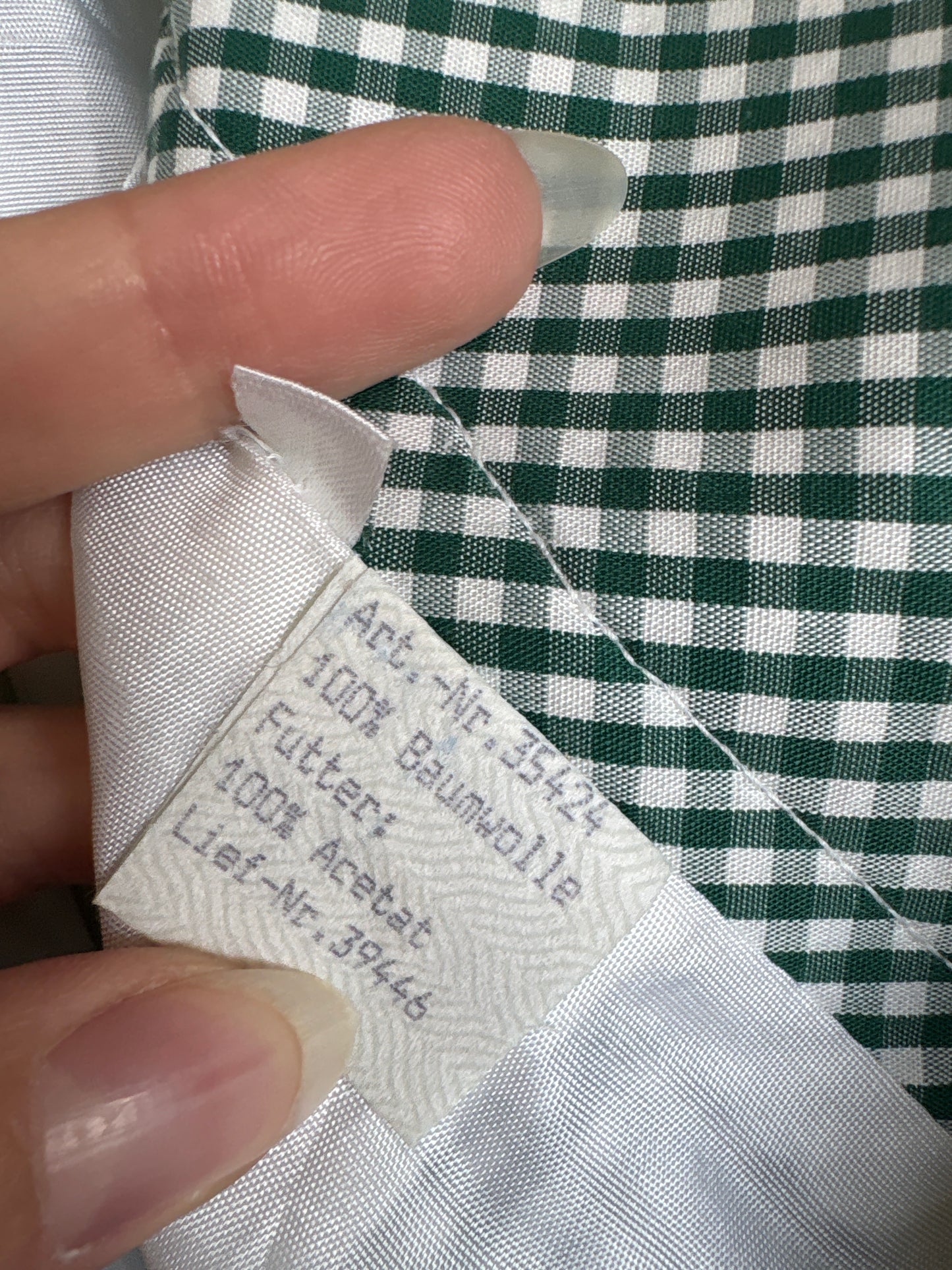Fustă vintage plisată din pânză de bumbac în carouri cu buzunare midi lung