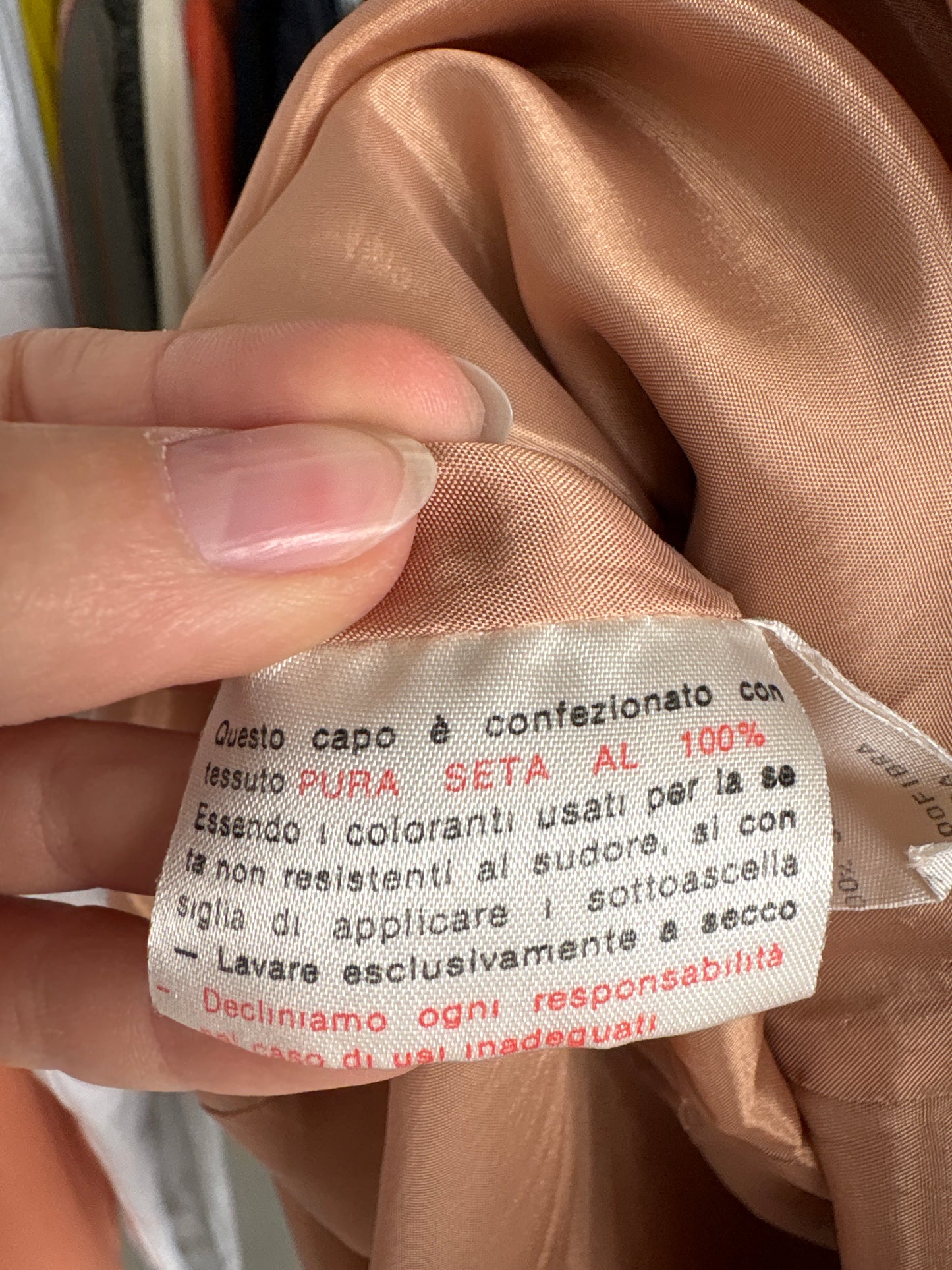 Rochie vintage camel din mătase naturală în croi de ani 50