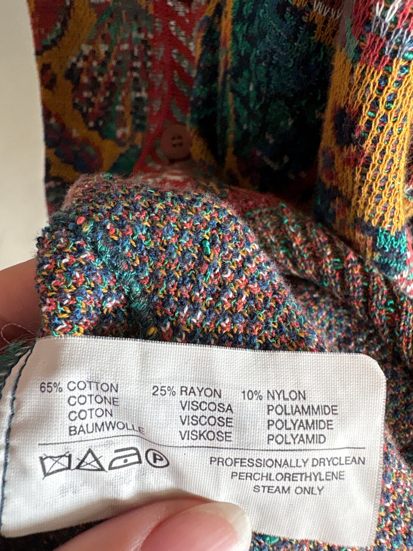 Cardigan vintage ultra luxury Missoni din bumbac din jerse specific brandului