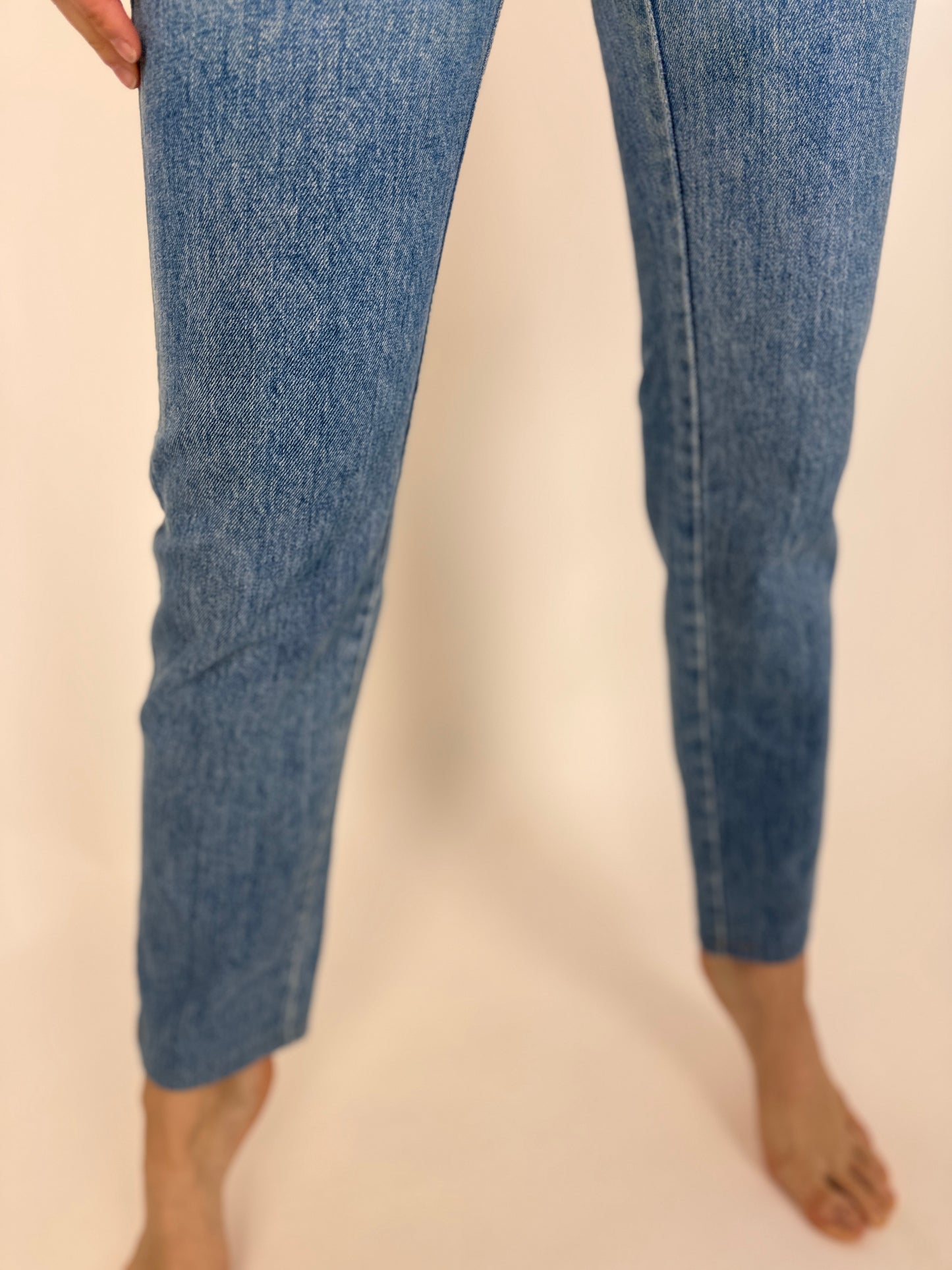 Jeans vintage classic fit cu talie înaltă