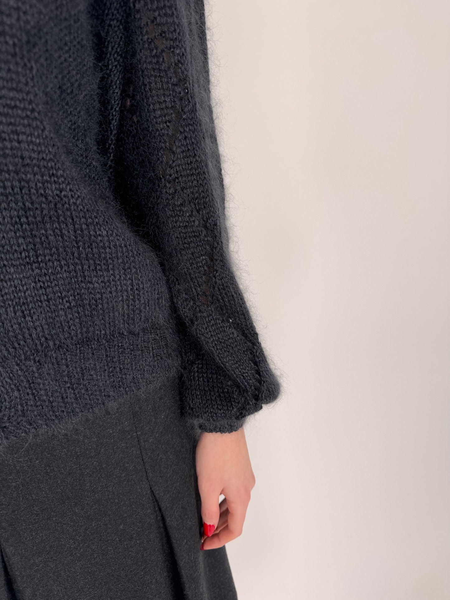 Cardigan vintage excepțional din lana extreem de fină și Angora