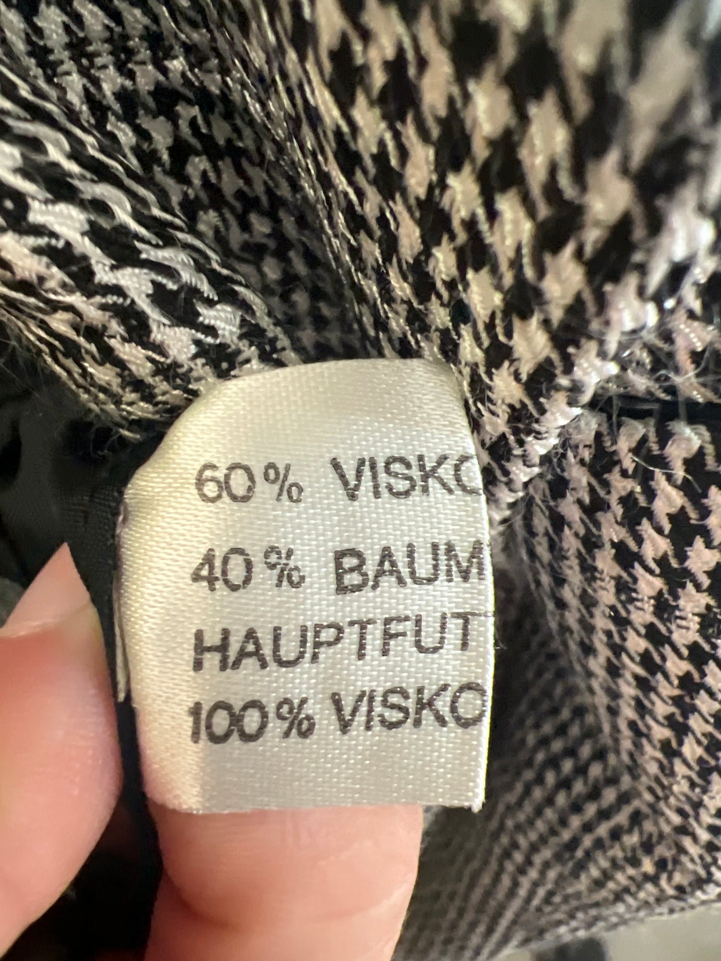 Sacou tall pied du coq din pânză extrafina naturală ușor satinata