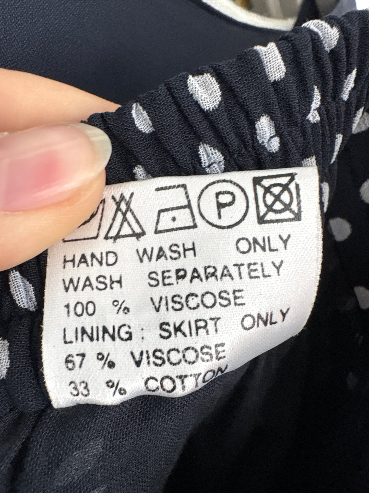 Fustă maxi superbă cu buline și talie ultra înaltă elastică în croi super amplu