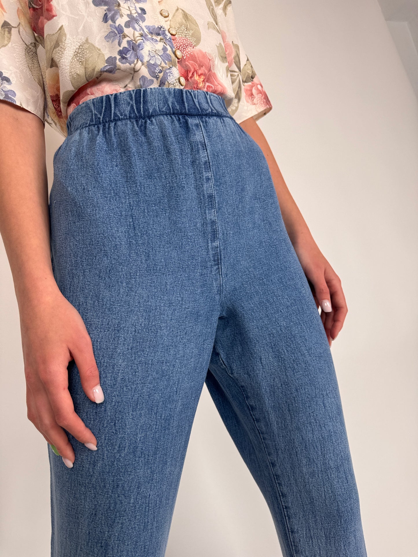 Jeanși vintage petite cu talie ultra înaltă marcată