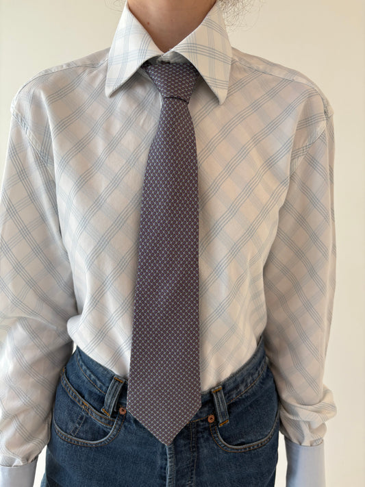 Cravata din mătase naturală în croi ușor mai slim