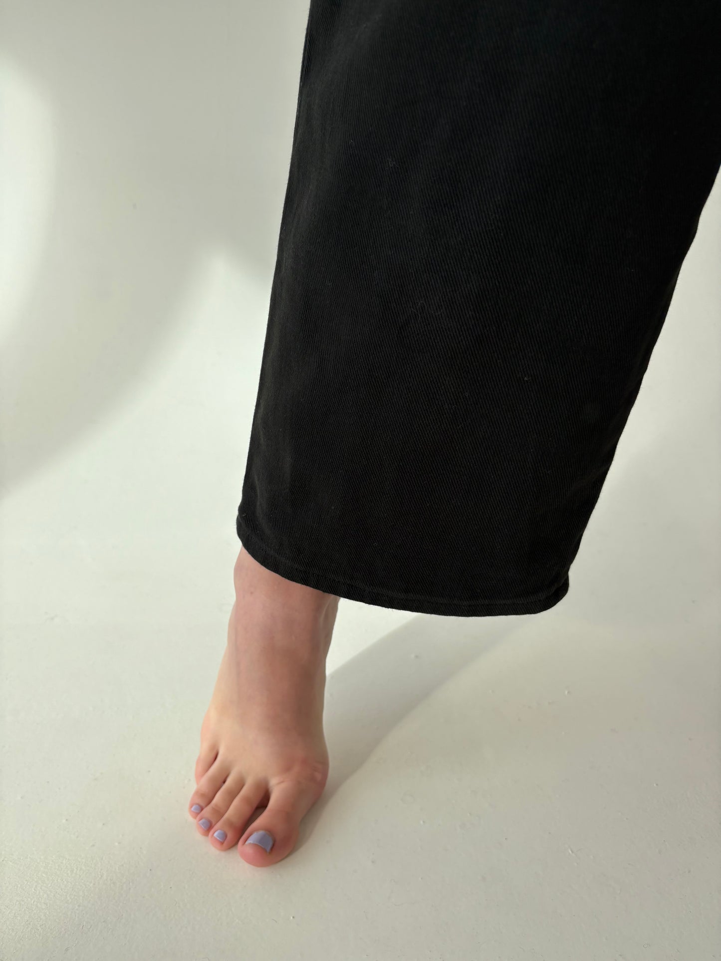 Jeans vintage plus size din bumbac gros cu talie înaltă