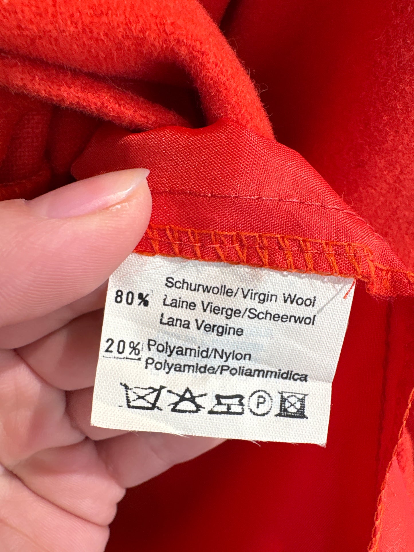 Fustă mini cu talie ultra înaltă 80% lana extrafina