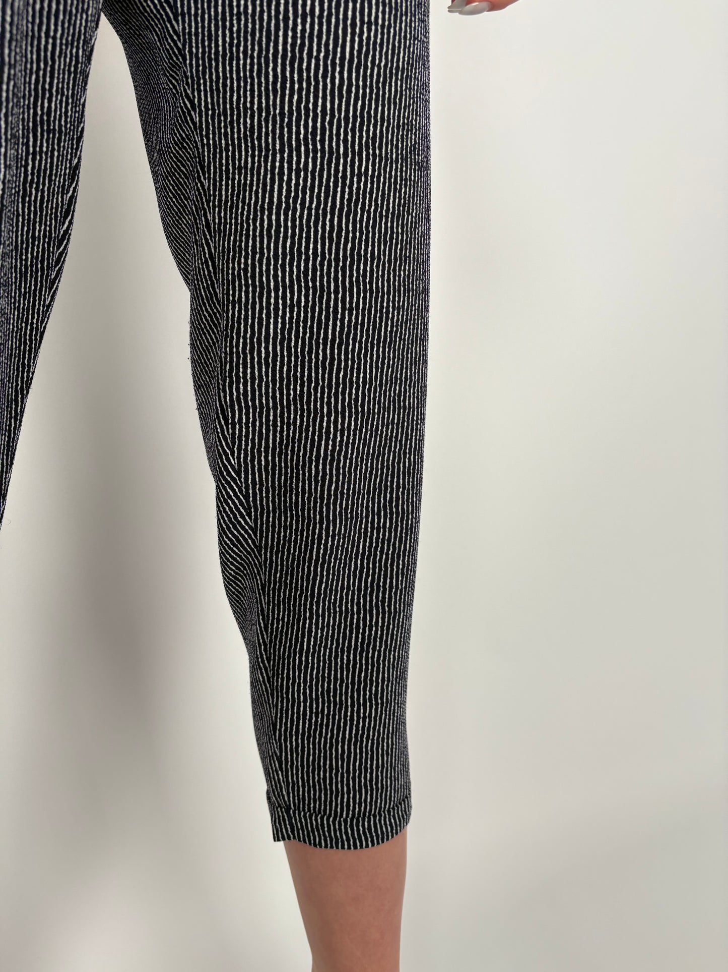 Pantaloni petite cu influențe Navy și sport cu talie înaltă elastică